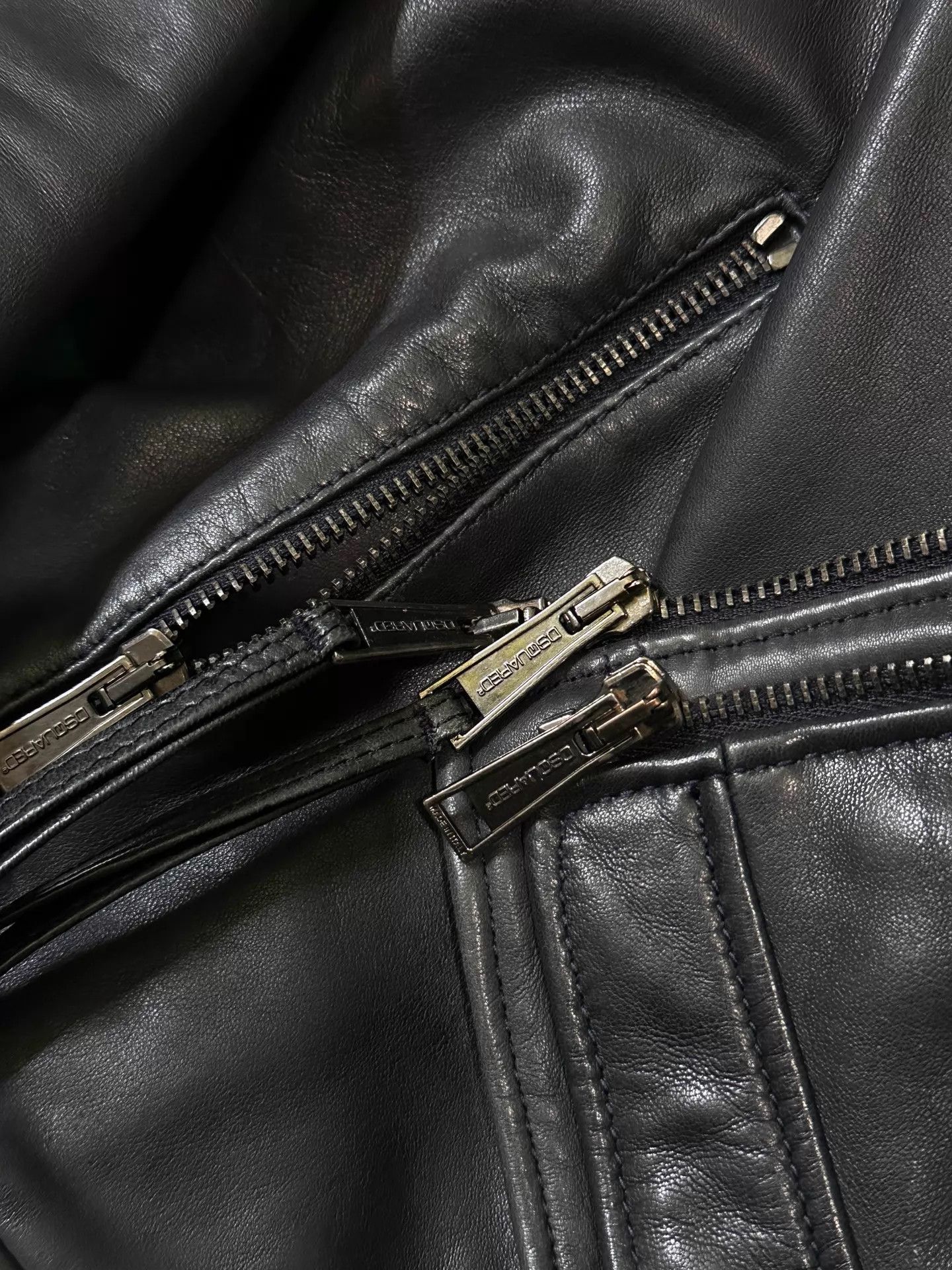 Dsquared2 Dsquared2 2011AW Cafe Racer Lamb Leather Jacket Size US XS / EU 42 / 0 - 5 Thumbnail