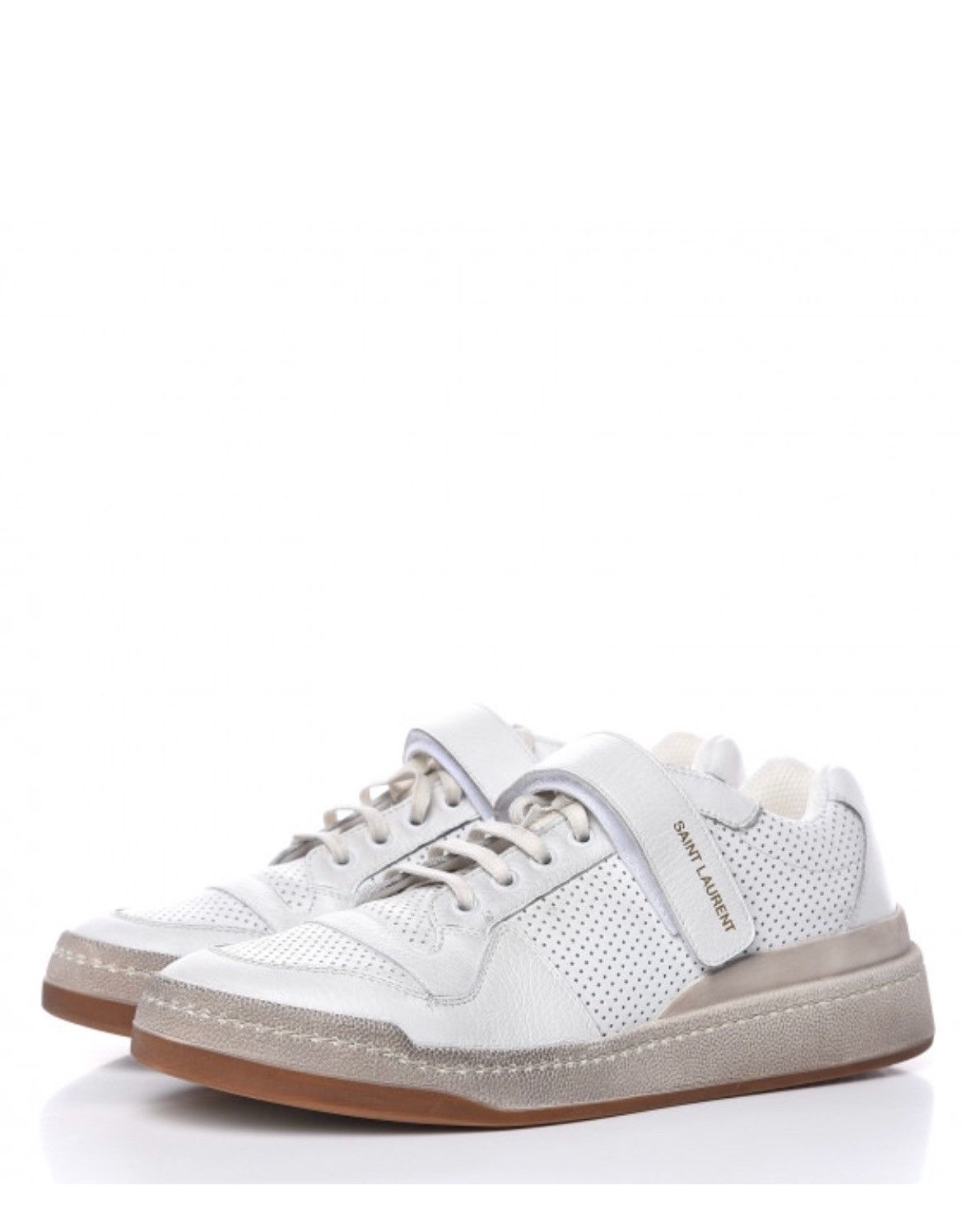 Saint Laurent Paris SL24 Perforated Leather Sneakers. Size 8 Size US 8 / EU 41 - 2 Thumbnail