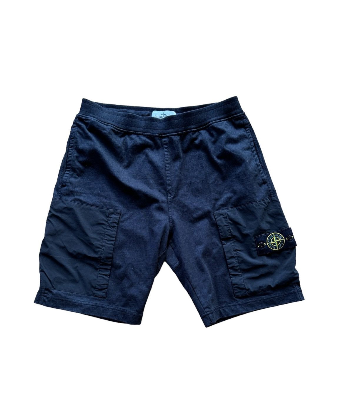 Blue stone island shorts online