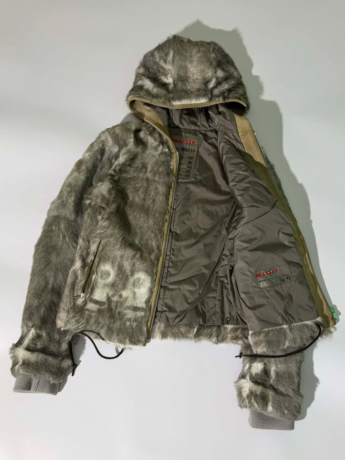 Prada Prada A/W2001 Inuit Dyed Goat Fur Zip Hoodie Size M / US 6-8 / IT 42-44 - 3 Thumbnail