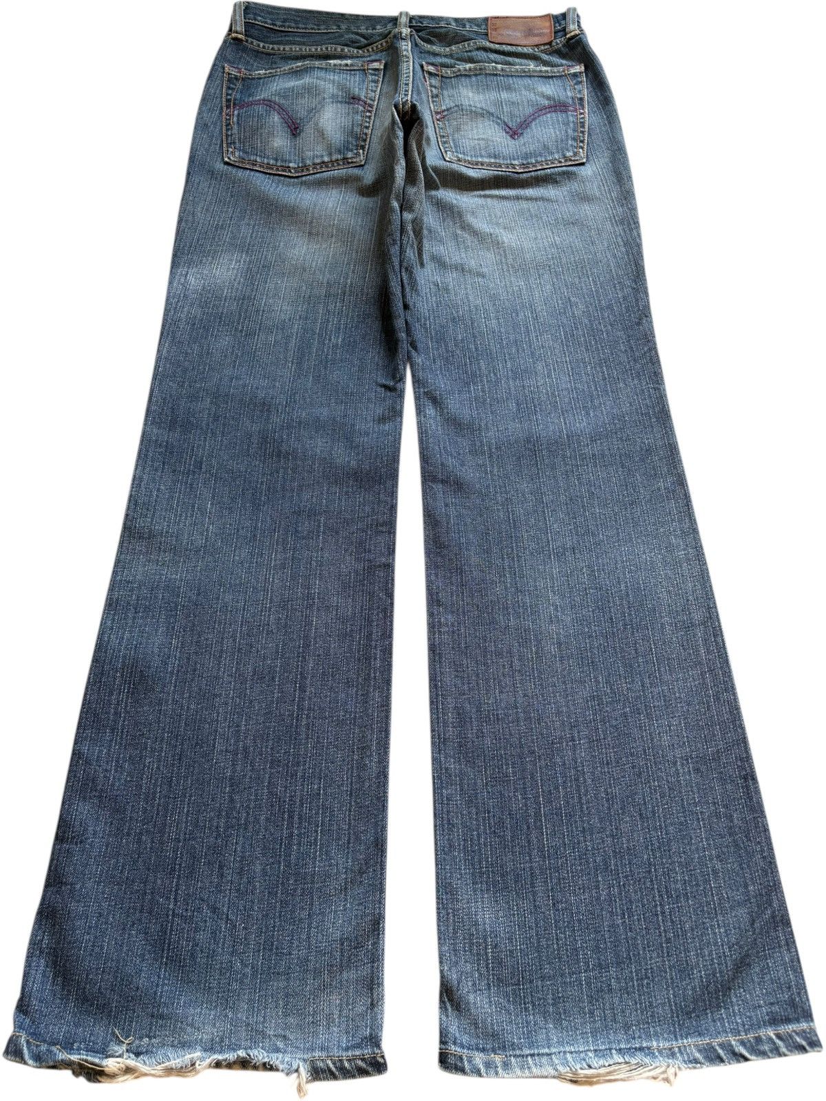 Levi's Vintage 90s Levis 507 Faded Wash Distressed Flare Jeans Size US 31 - 2 Thumbnail
