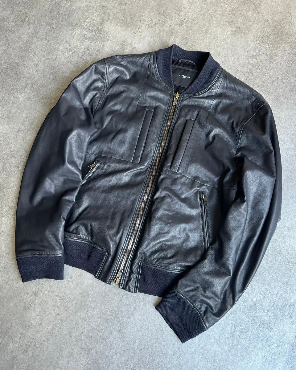 Givenchy SS2013 Givenchy Black Leather Brut Leather Jacket by Riccardo Tisci Size US L / EU 52-54 / 3 - 2 Thumbnail