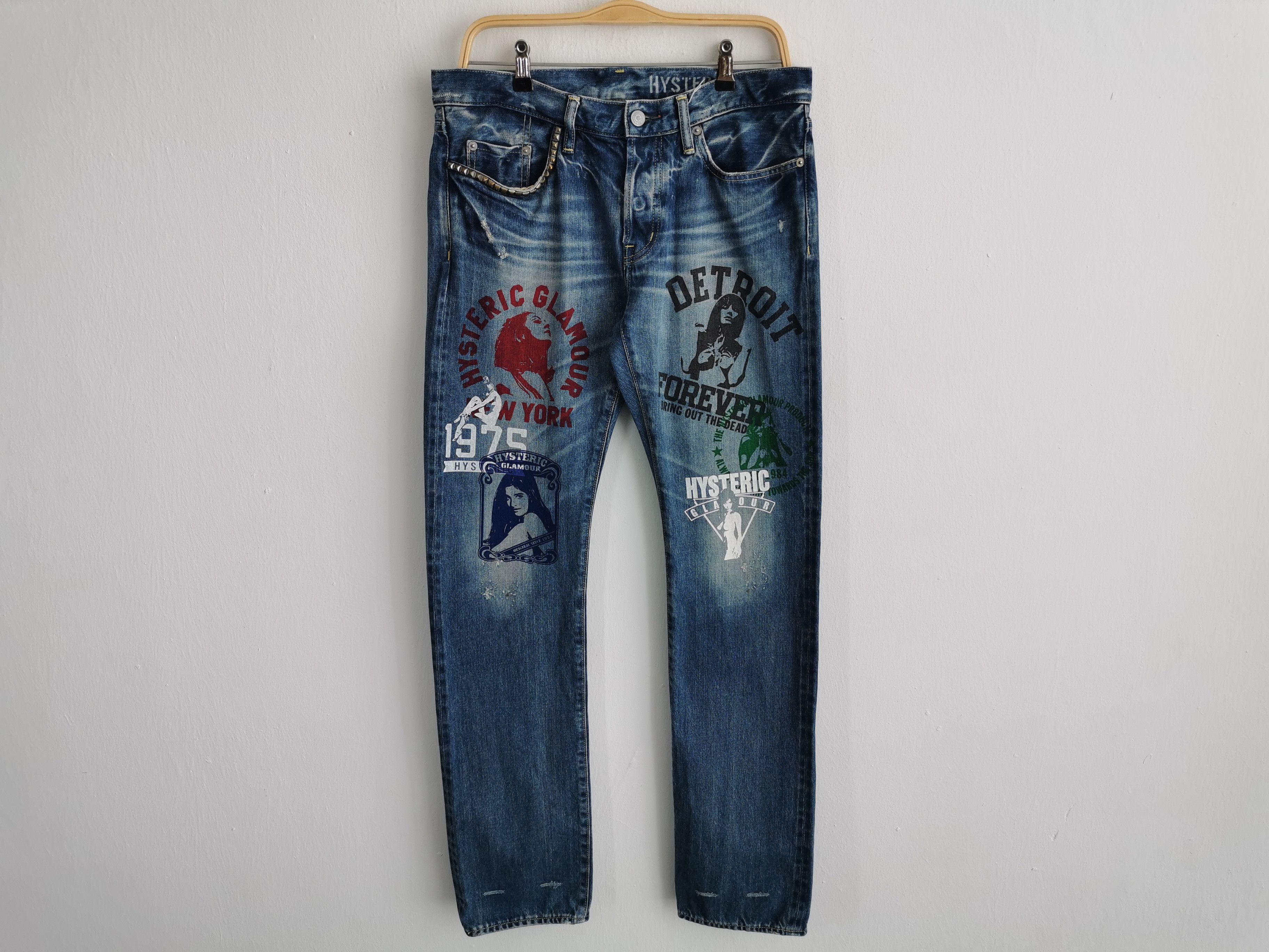 Hysteric Glamour × Japanese Brand Vintage 90s Hysteric Glamour Selvedge Denim Made In Japan Size US 32 / EU 48 - 2 Thumbnail