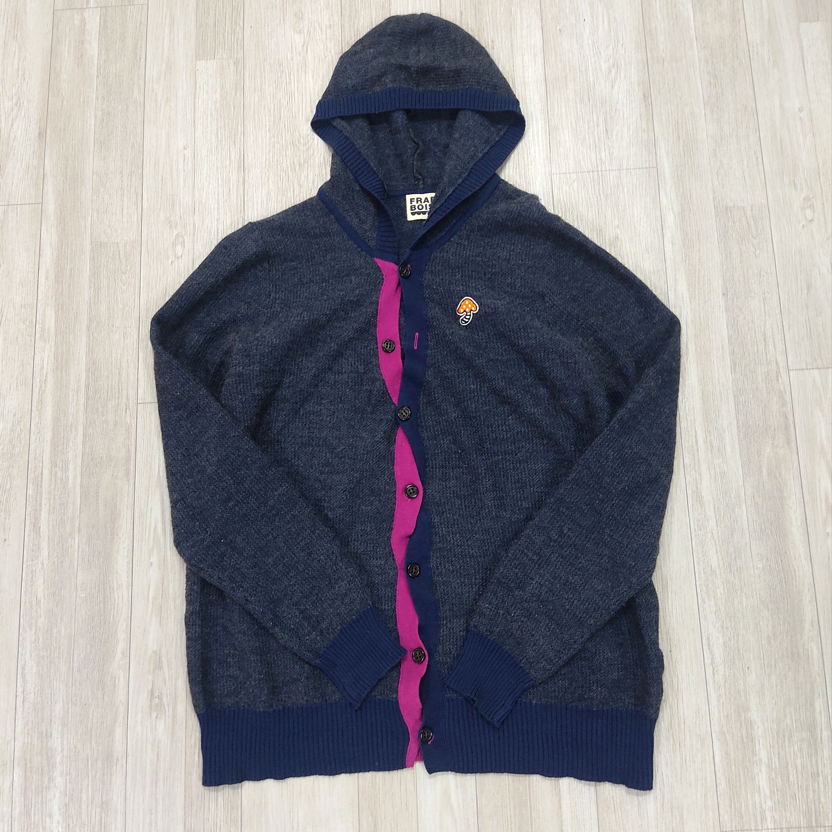 Frapbois FRAPBOIS by Issey Miyake Half Wool Hooded Cardigan Size M / US 6-8 / IT 42-44 - 8 Thumbnail
