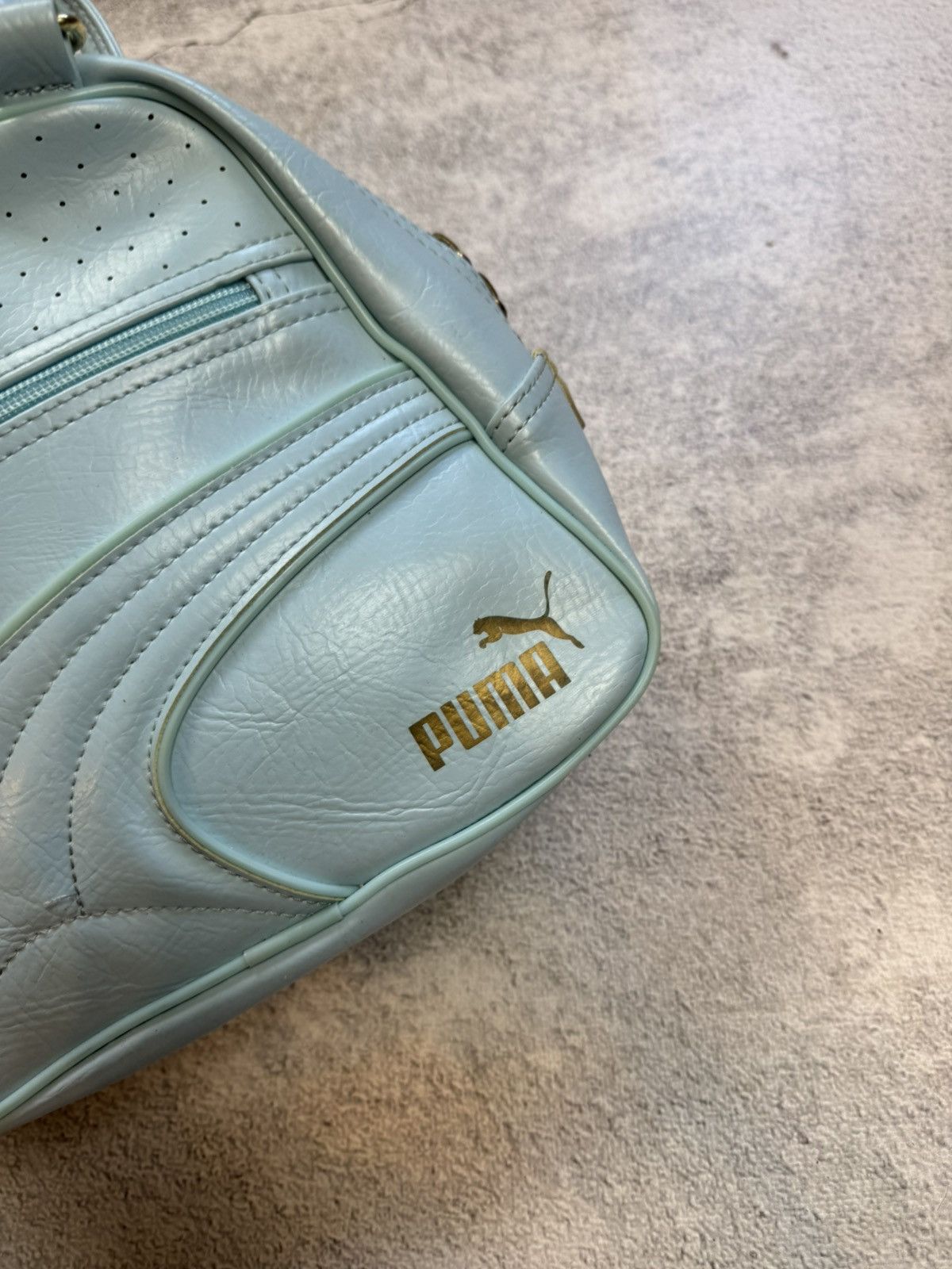 Vintage Vintage Vinyl baby blue Puma handlebag Size ONE SIZE - 4 Thumbnail