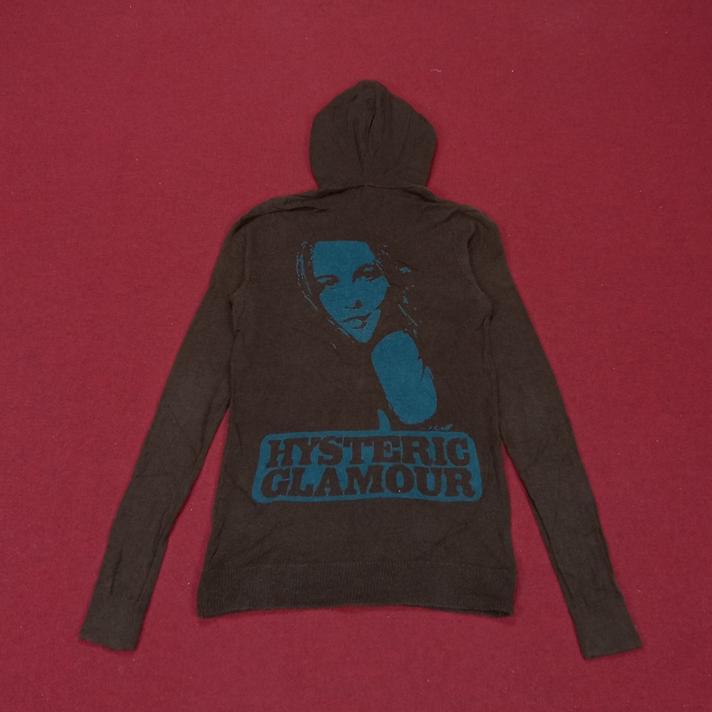 image of Hysteric Glamour Zipper Hoodies in Dark Brown, Women's (Size 2XS)