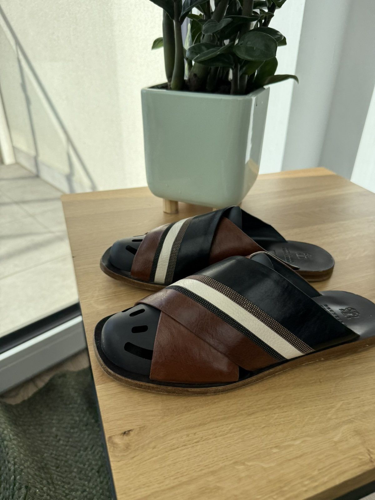Brunello Cucinelli Brunello Cucinelli suede slides Size US 8 / IT 38 - 8 Thumbnail