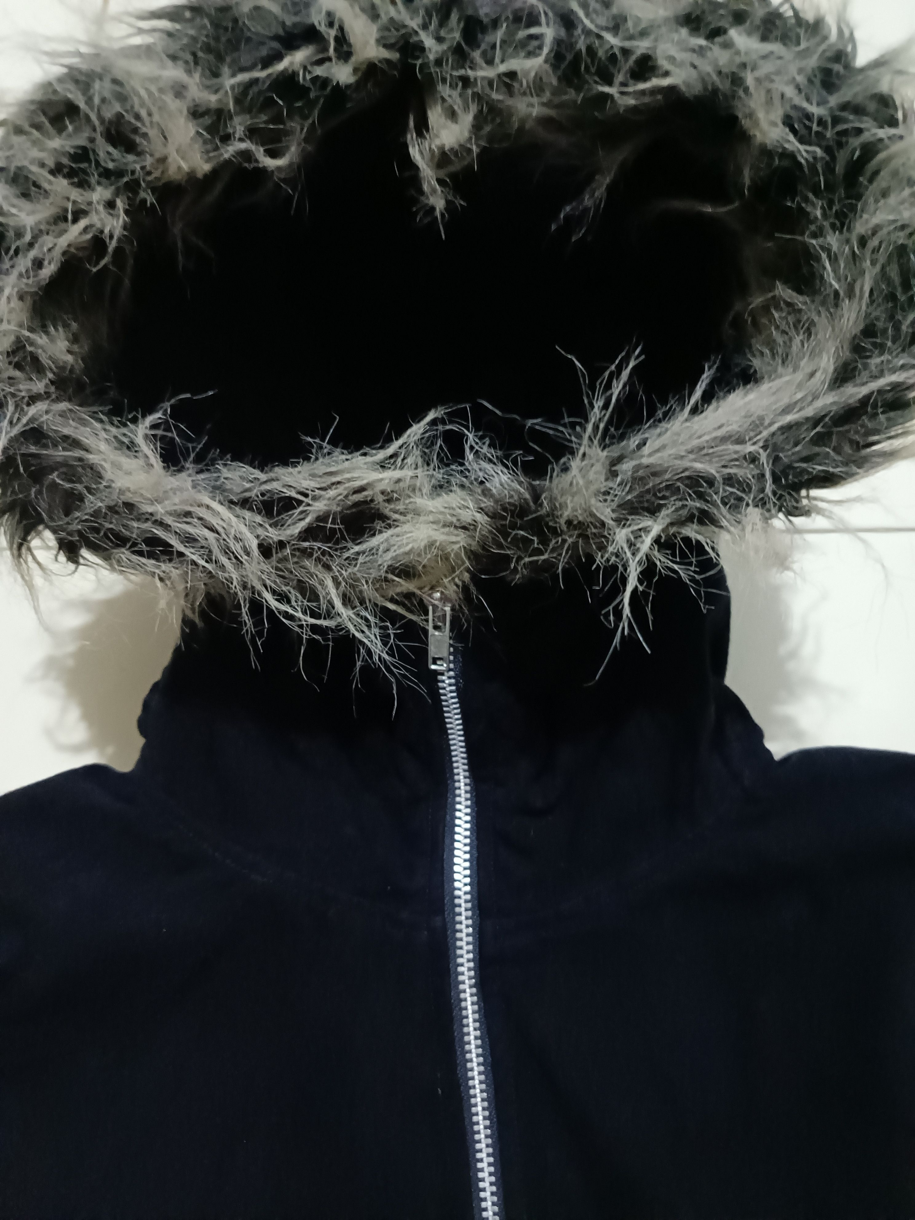 14th Addiction 2000's Faux Fur Big Hood Crop Velvet Jacket Size US M / EU 48-50 / 2 - 9 Thumbnail