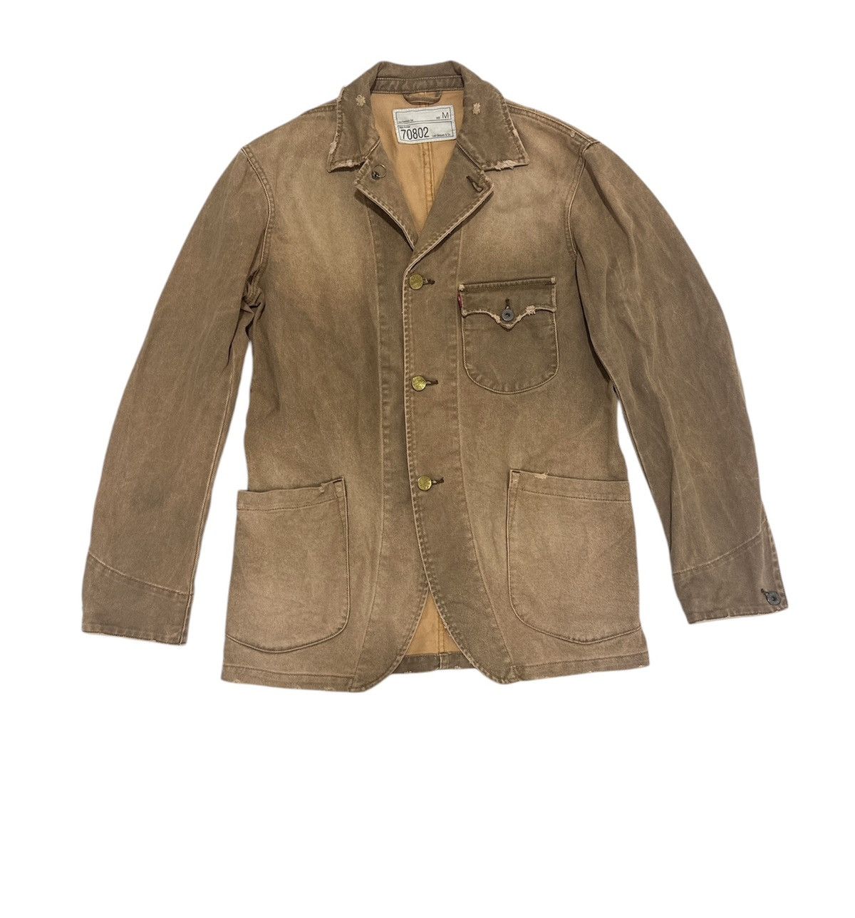 Levi's × Levi's Vintage Clothing × Vintage Vintage Levi’s Chore Jacket Workwear Design Faded Style Size US M / EU 48-50 / 2 - 1 Thumbnail