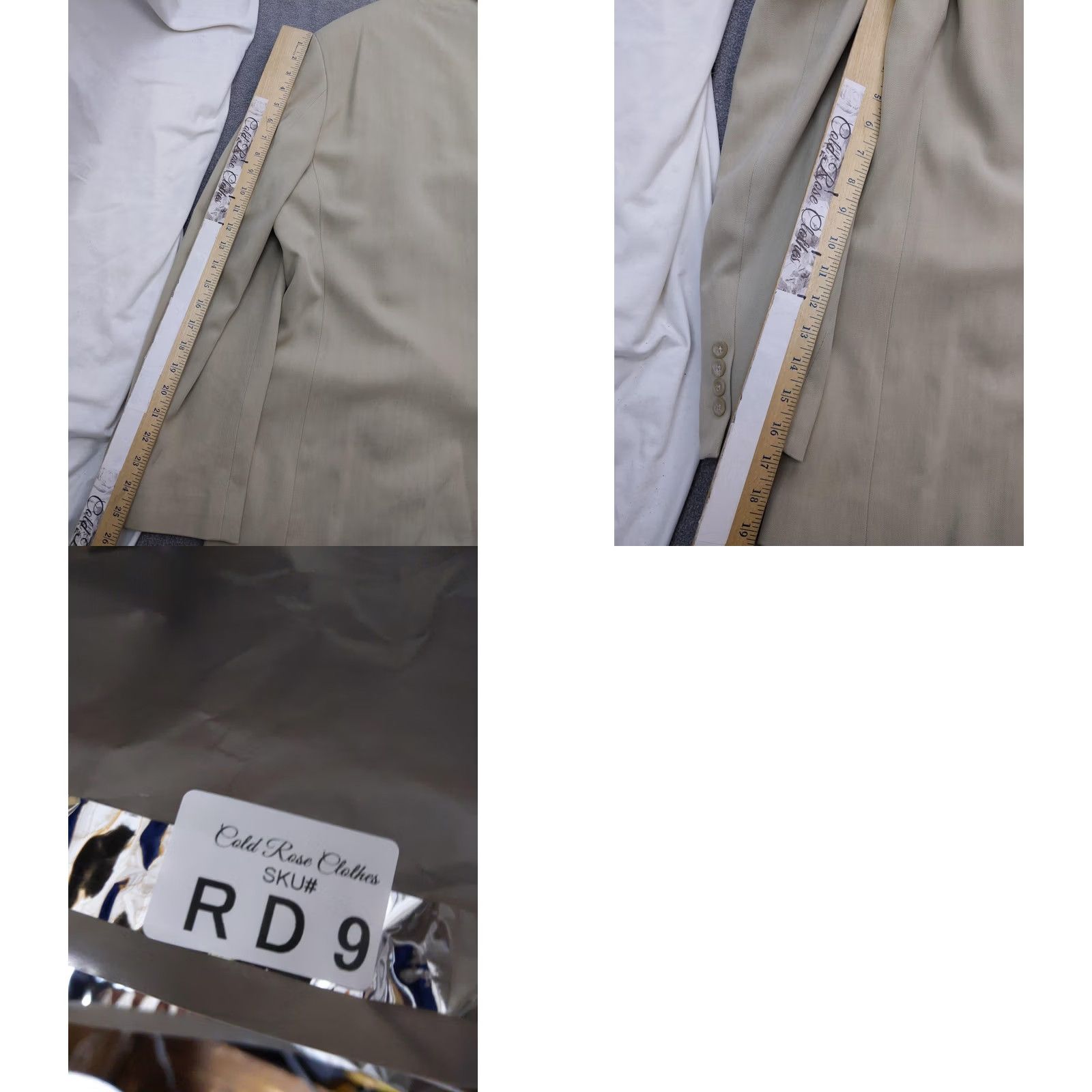 Oscar De La Renta Oscar de la Renta Blazer Mens 48R Beige 100% Silk Herringbone Sport Coat Jacket Size 48R - 9 Thumbnail