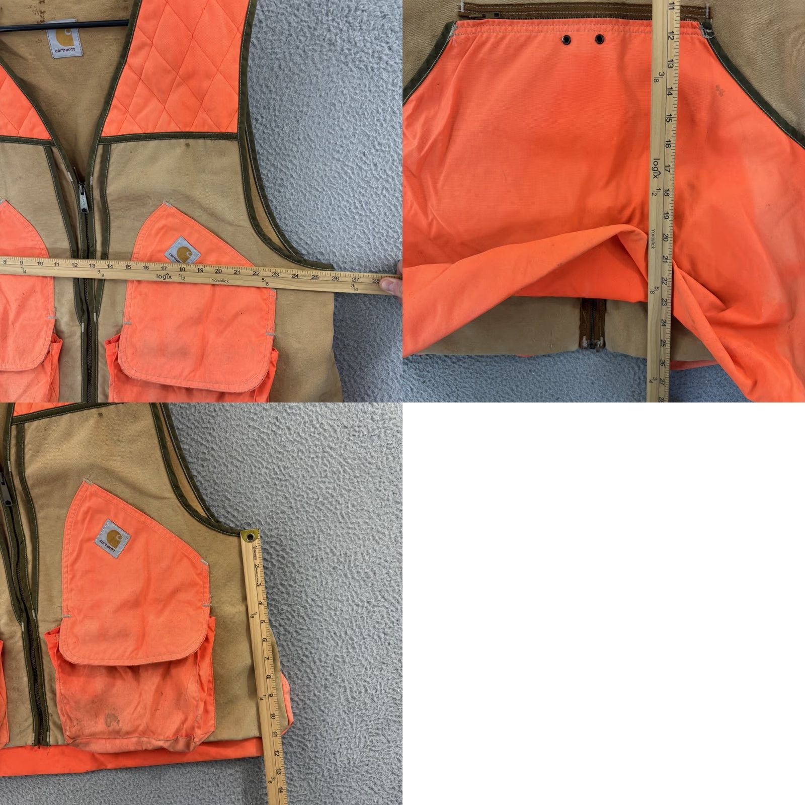 Carhartt VINTAGE Carhartt Vest Mens 2XL Duck Hunting Canvas Orange 90s Full Zip Outdoor Jacket/Coat? Size US XXL / EU 58 / 5 - 8 Thumbnail