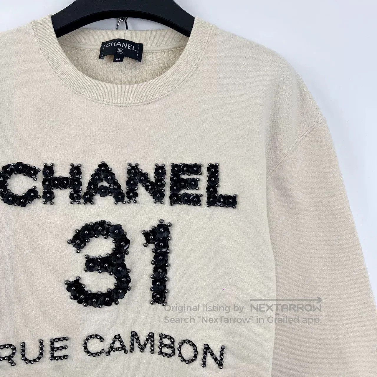 Chanel Chanel Beaded Camellia Letter Sweatshirt. Size US XS / EU 42 / 0 - 3 Thumbnail