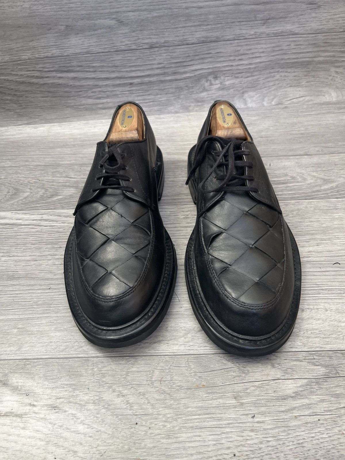 Bottega Veneta Bottega Venetia intrecciato derby leather shoes sz 41 Size US 8 / EU 41 - 1 Thumbnail
