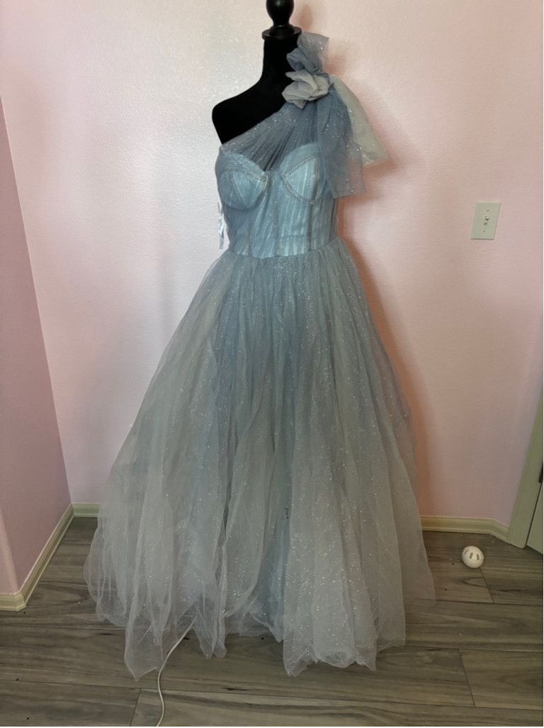 Mac Duggal Mac Duggal Dress 6R Blue Grey Size M / US 6-8 / IT 42-44 - 3 Thumbnail