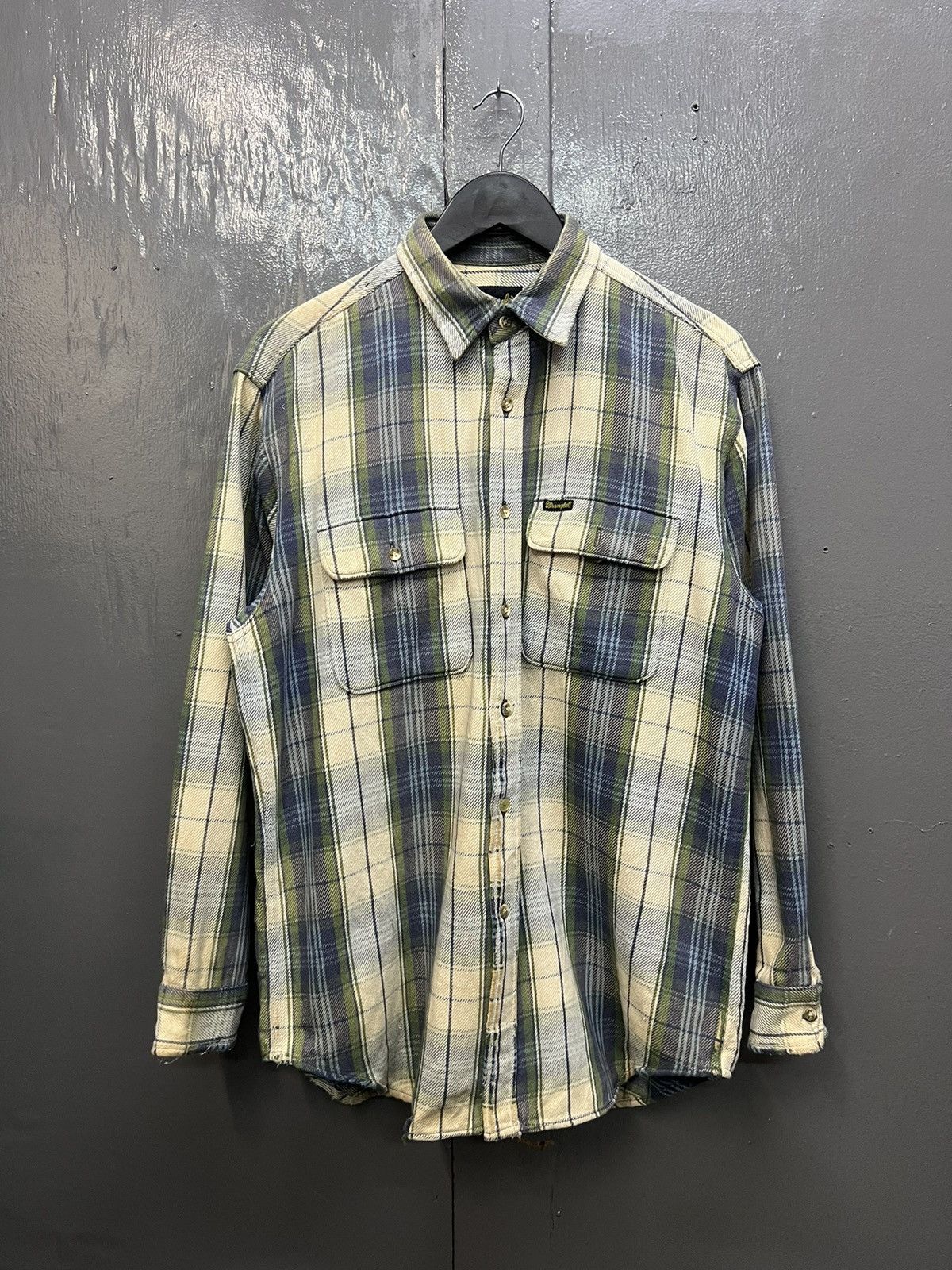 Vintage Vintage Wrangler Flannel Shirt Longsleeve Size US L / EU 52-54 / 3 - 1 Thumbnail