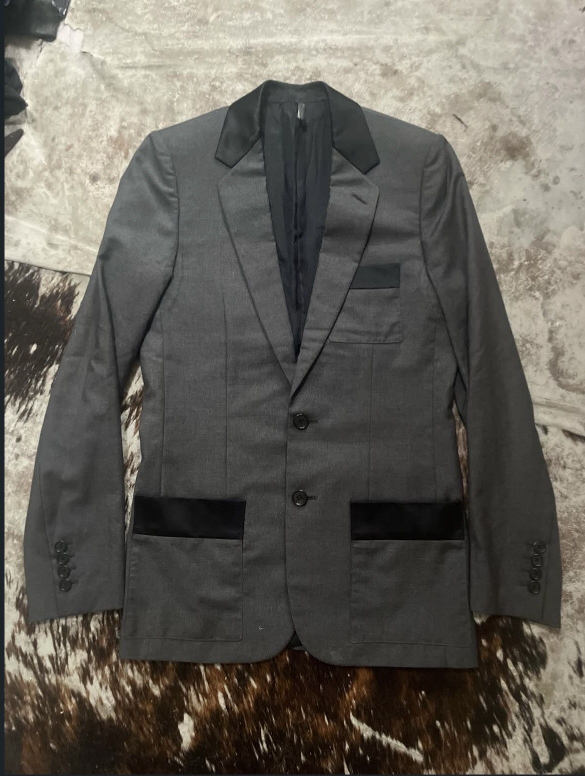 Dior homme ダークグレーHoundstoothセットアップ　スーツ Dior Dior HOMME AW04 VTOC houndstooth jacket | Grailed