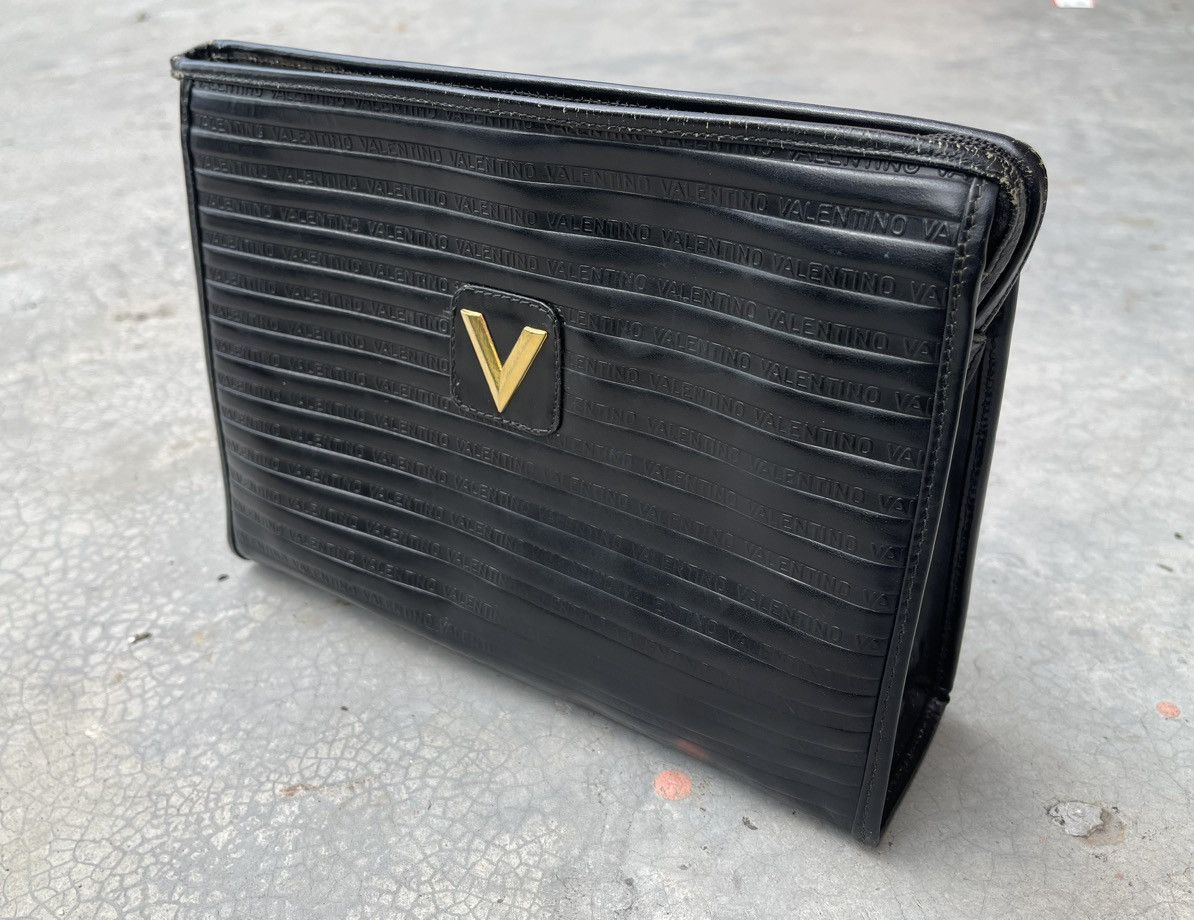 Valentino Valentino Leather Clutch Bag Monogram Size ONE SIZE - 3 Thumbnail