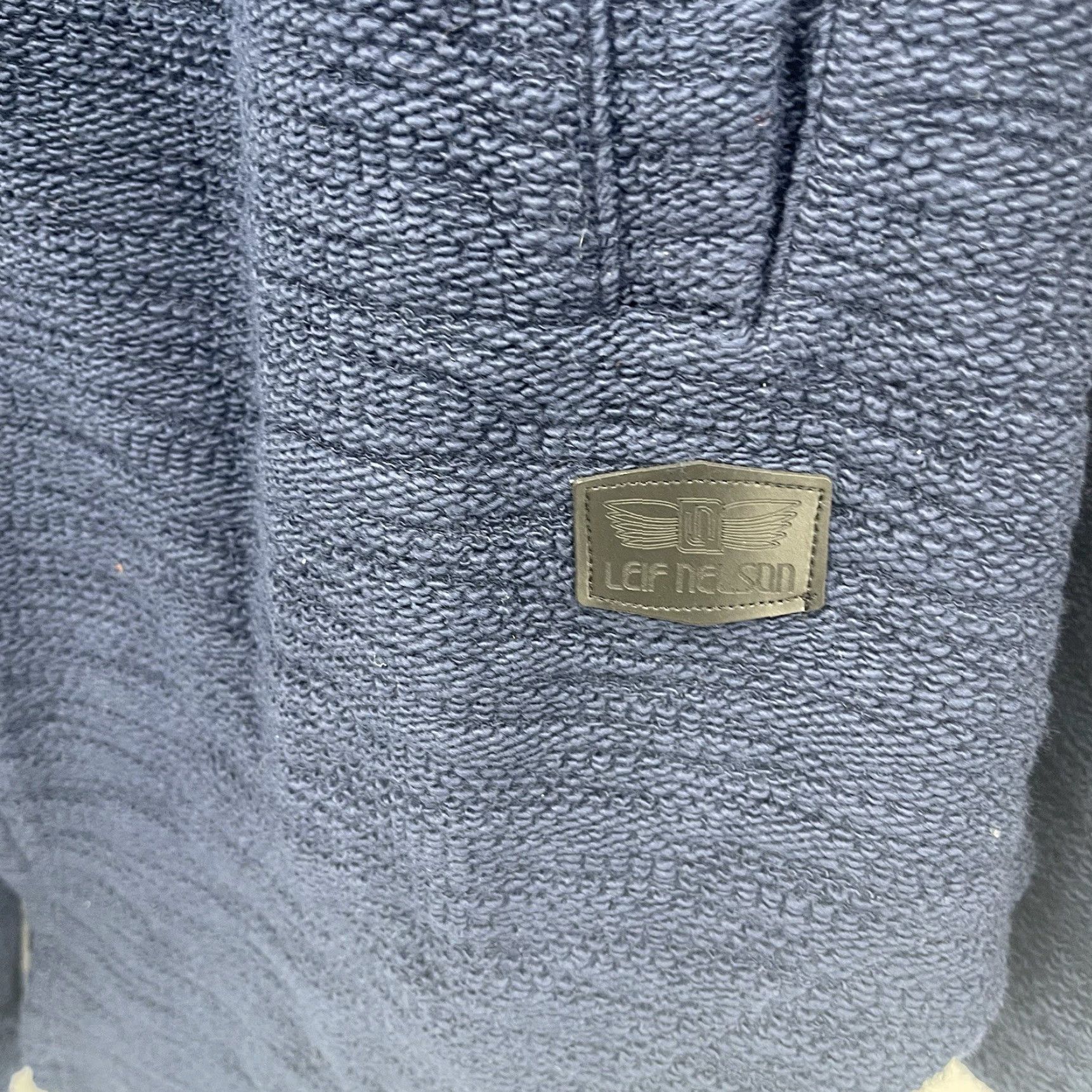 Vintage Leif Nelson Hoodie Zip Sweater Mens M Dark Blue Reverse Knit French Terry Full Zip Adults Medium Blue Modern Classic Sweatshirt Men Size US M / EU 48-50 / 2 - 7 Thumbnail
