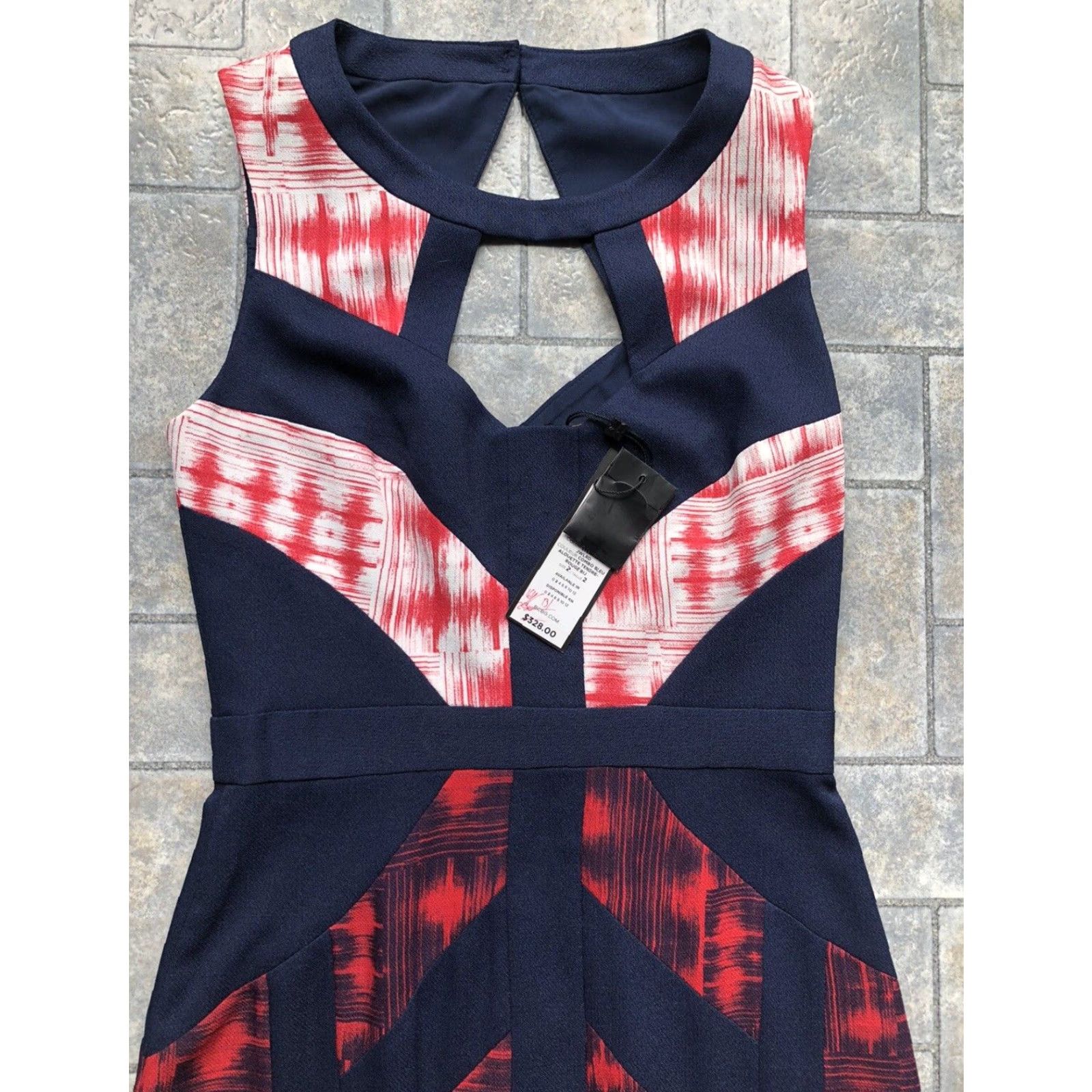 Bcbgmaxazria VINTAGE NWT BCBG Max Azria Dress Size 02 Sleeveless Red Pencil Dress Knee Length Zip 100% Polyester Womens Size XS / US 0-2 / IT 36-38 - 3 Thumbnail
