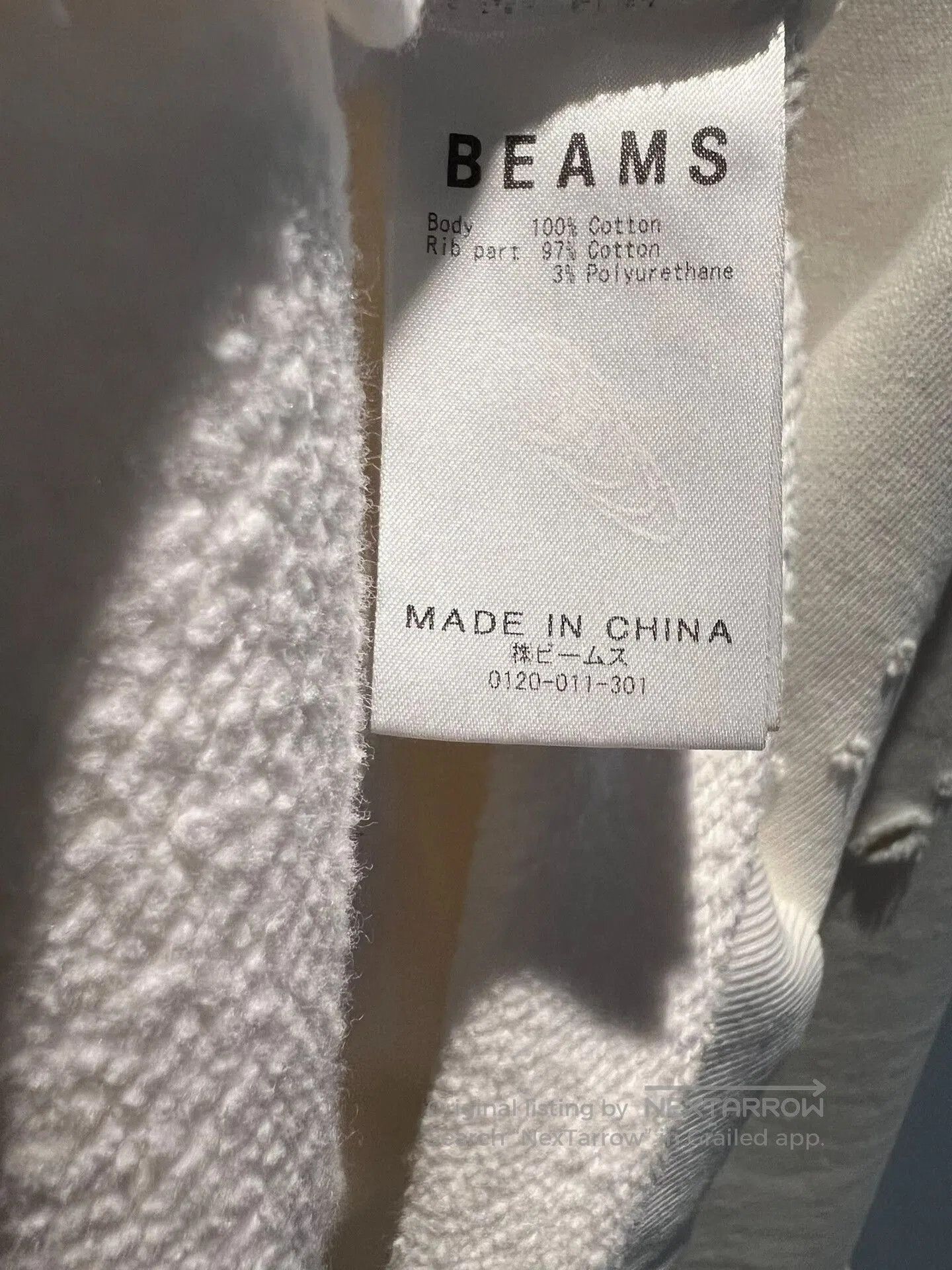 Beams Japan classic distressed white sweatshirt by beams. Size US L / EU 52-54 / 3 - 3 Thumbnail