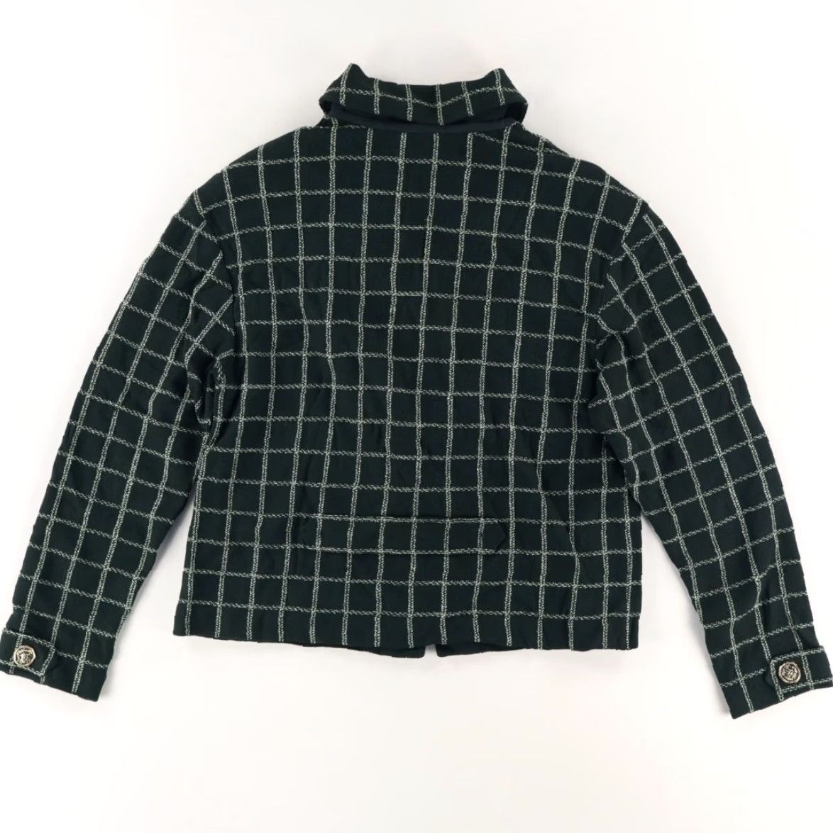 St. John St. John by Marie Gray Plaid Print Blazer Jacket Green Women's L Shirt Size L / US 10 / IT 46 - 4 Thumbnail