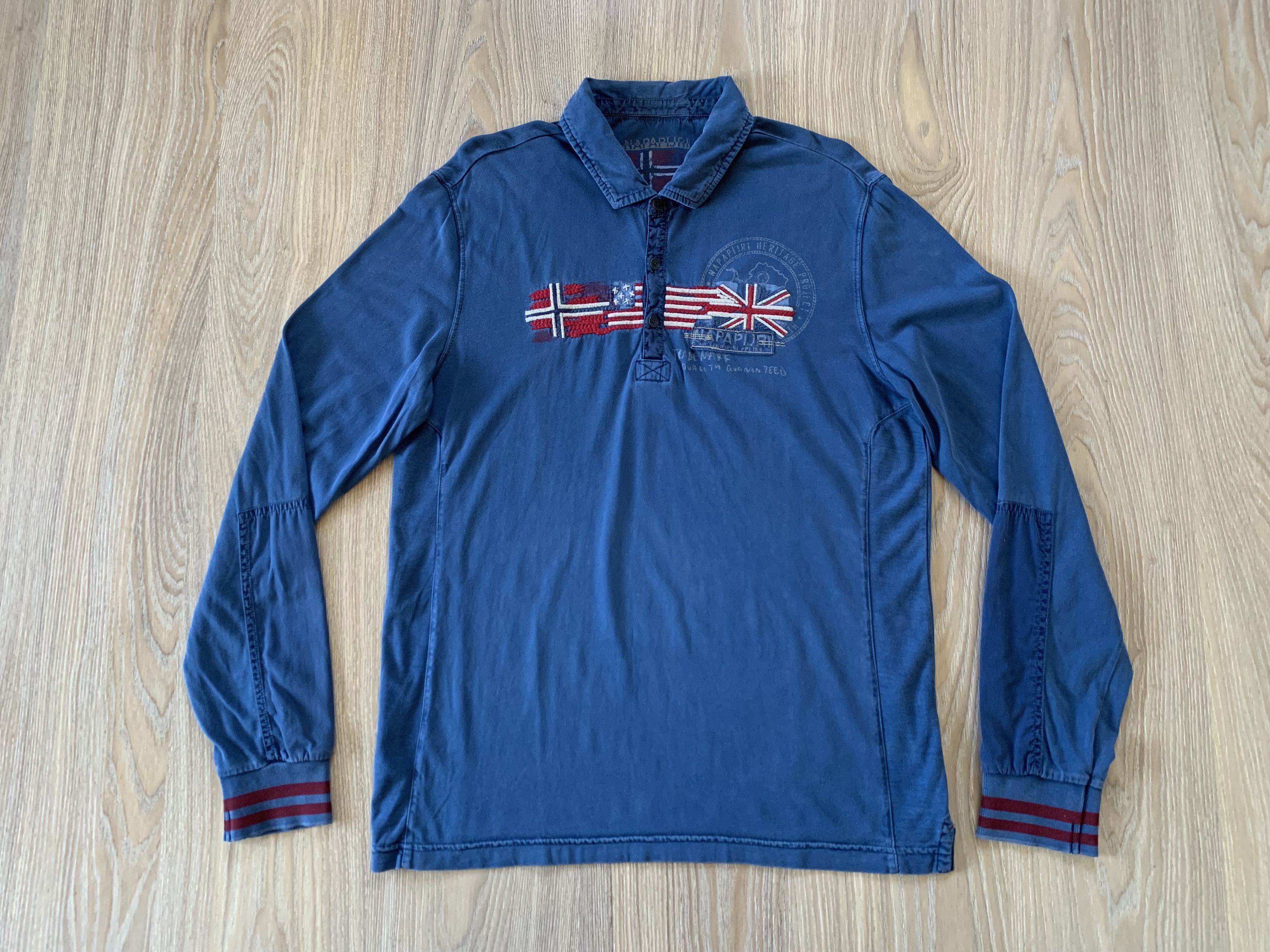 Napapijri Napapijri Cotton Blue Polo T Shirt Size US L / EU 52-54 / 3 - 2 Thumbnail