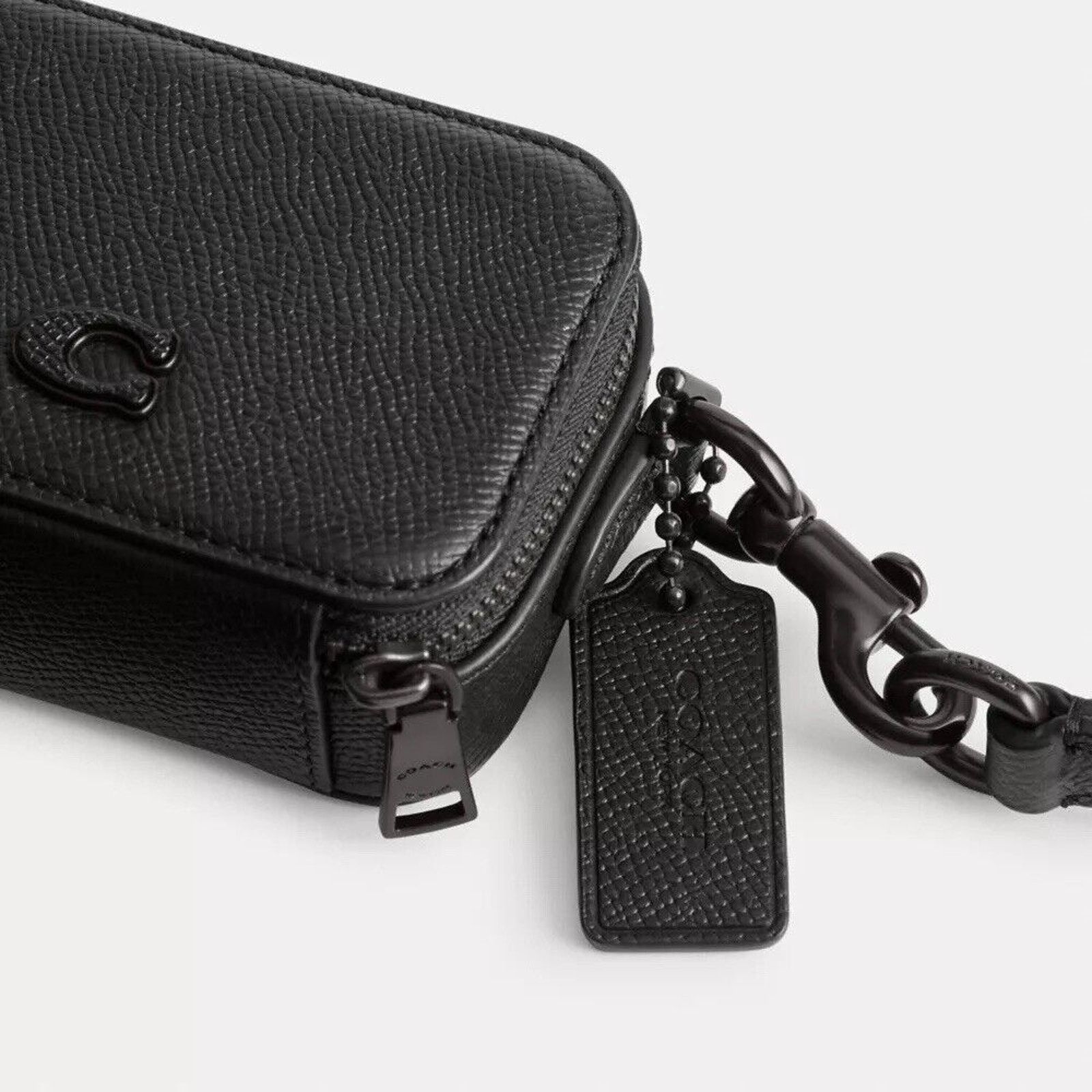 Coach NWT Coach Mini Crossbody Black Crossgrain CP271 Cards Size ONE SIZE - 3 Thumbnail