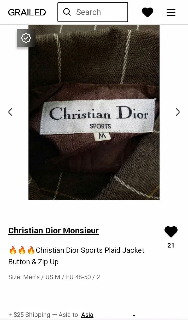 Christian Dior Monsieur 🔥🔥🔥Christian Dior Sports Plaid Jacket Button & Zip Up Size US M / EU 48-50 / 2 - 15 Thumbnail