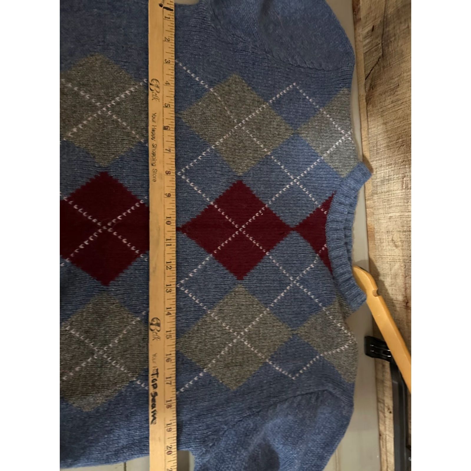 McGregor VINTAGE McGregor Geometric Sweater XL Blue Mens Pullover Long Sleeve Acrylic Warm Comfort Fit Regular Size US XL / EU 56 / 4 - 4 Thumbnail