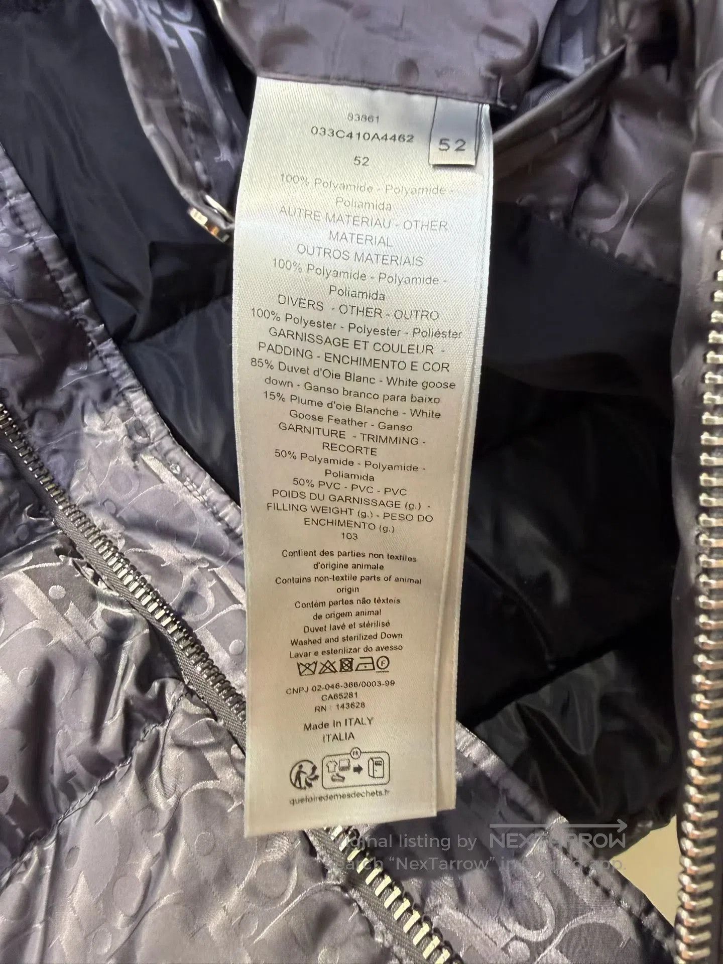 Dior Dior Smoke Color Full Logo Down Vest| Size US L / EU 52-54 / 3 - 3 Thumbnail