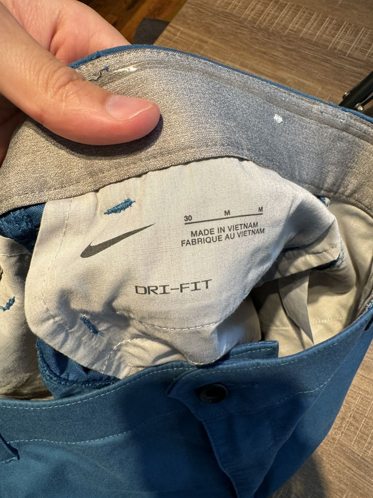 Nike Men's Size 30 Nike Dri Fit Chino Golf Shorts Blue Stretch Size US 30 / EU 46 - 6 Thumbnail