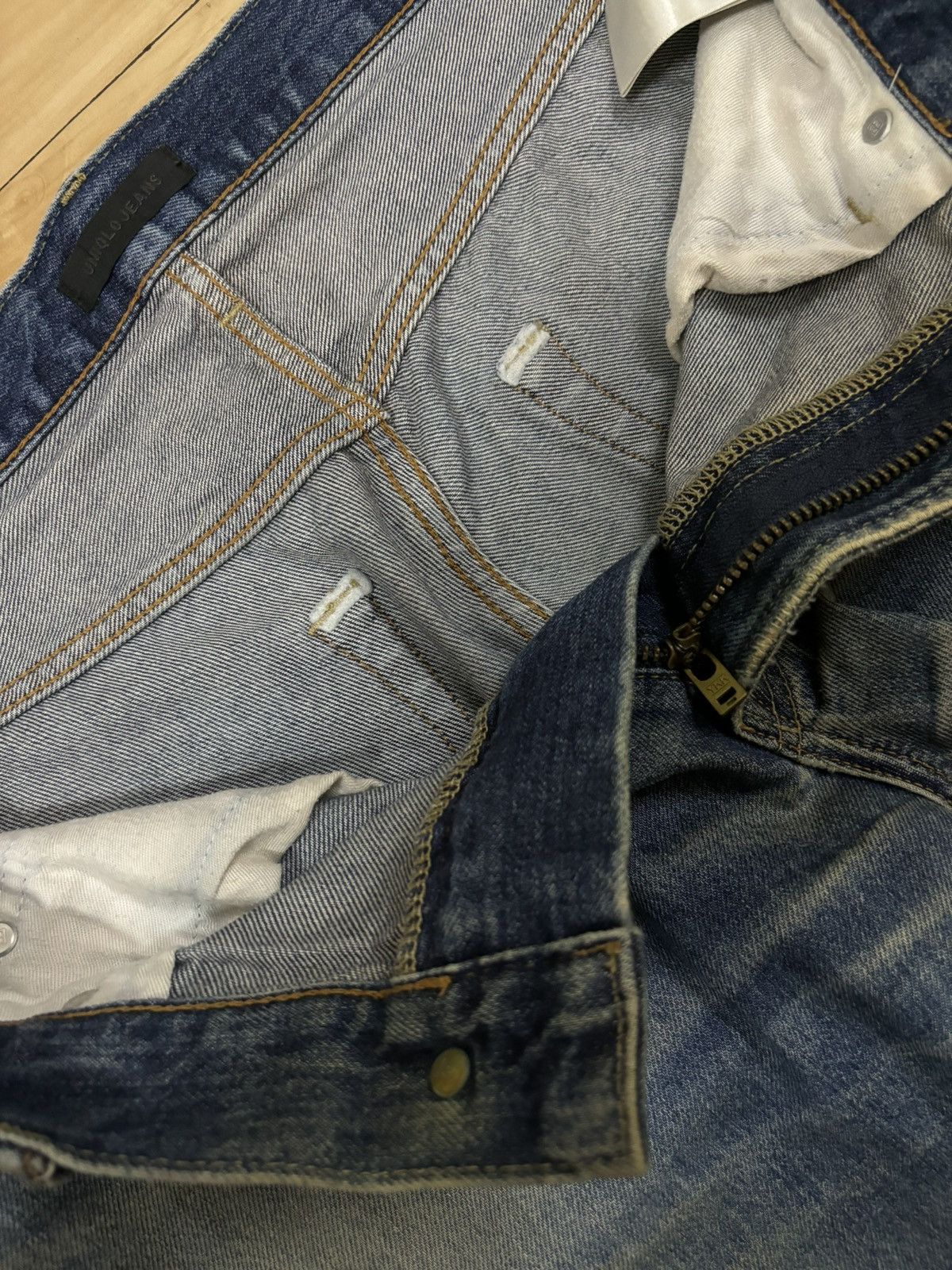 Jun Takahashi Vintage Y2K Uniqlo Dirt Mud Wash Loose Fit Jeans Size US 34 / EU 50 - 18 Thumbnail
