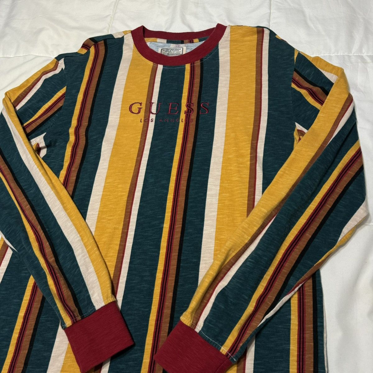 Guess × Urban Outfitters Guess Striped Long Sleeve Tee Shirt Size US M / EU 48-50 / 2 - 4 Thumbnail