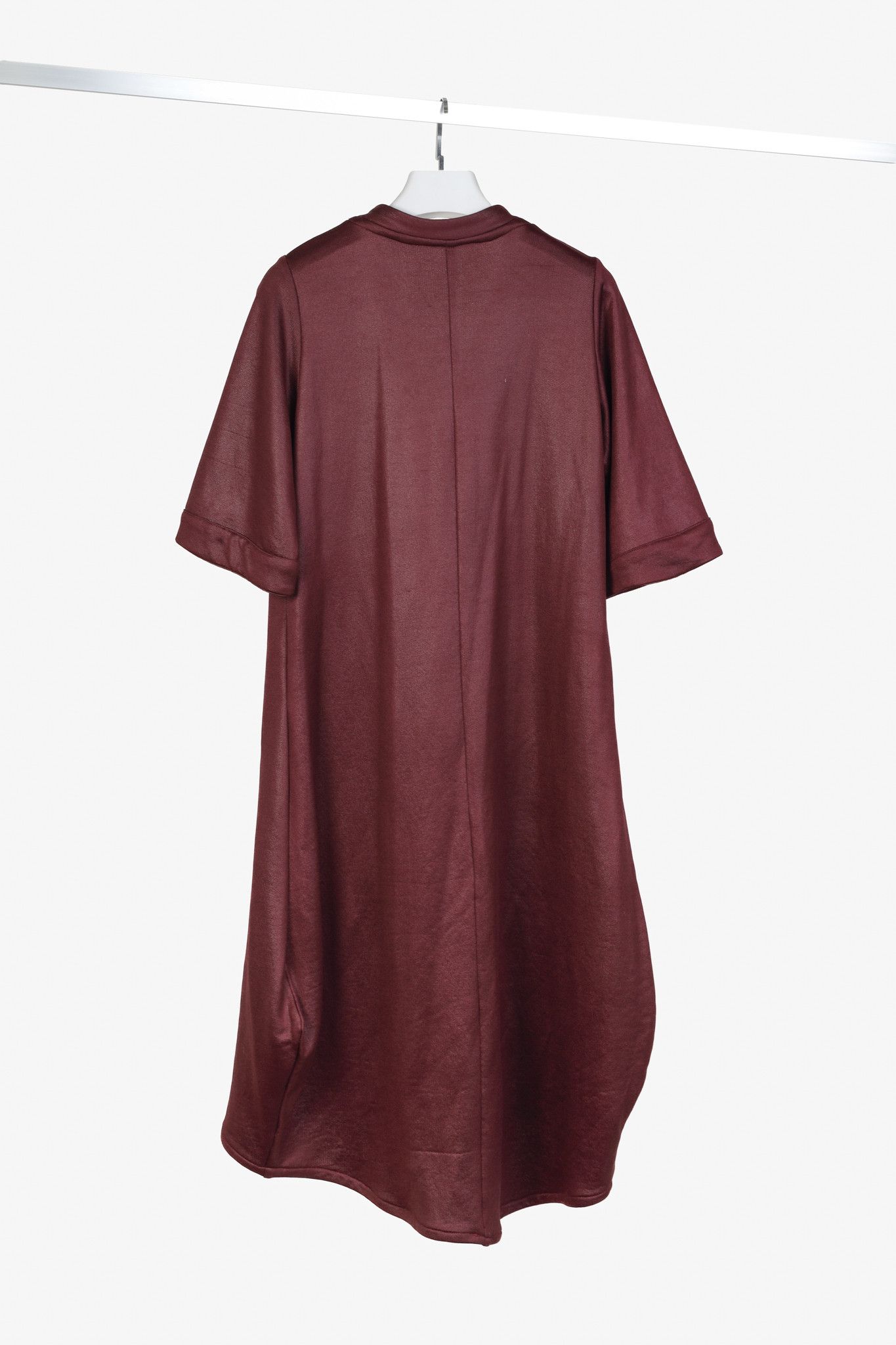 Other Bellinky Burgundy Shiny French Terry Maxi Dress Size M / US 6-8 / IT 42-44 - 2 Thumbnail
