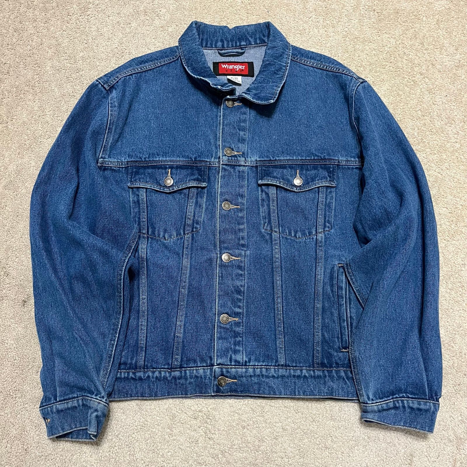 Wrangler Vintage Wrangler Hero Denim Trucker Jacket XL Size US XL / EU 56 / 4 - 1 Thumbnail