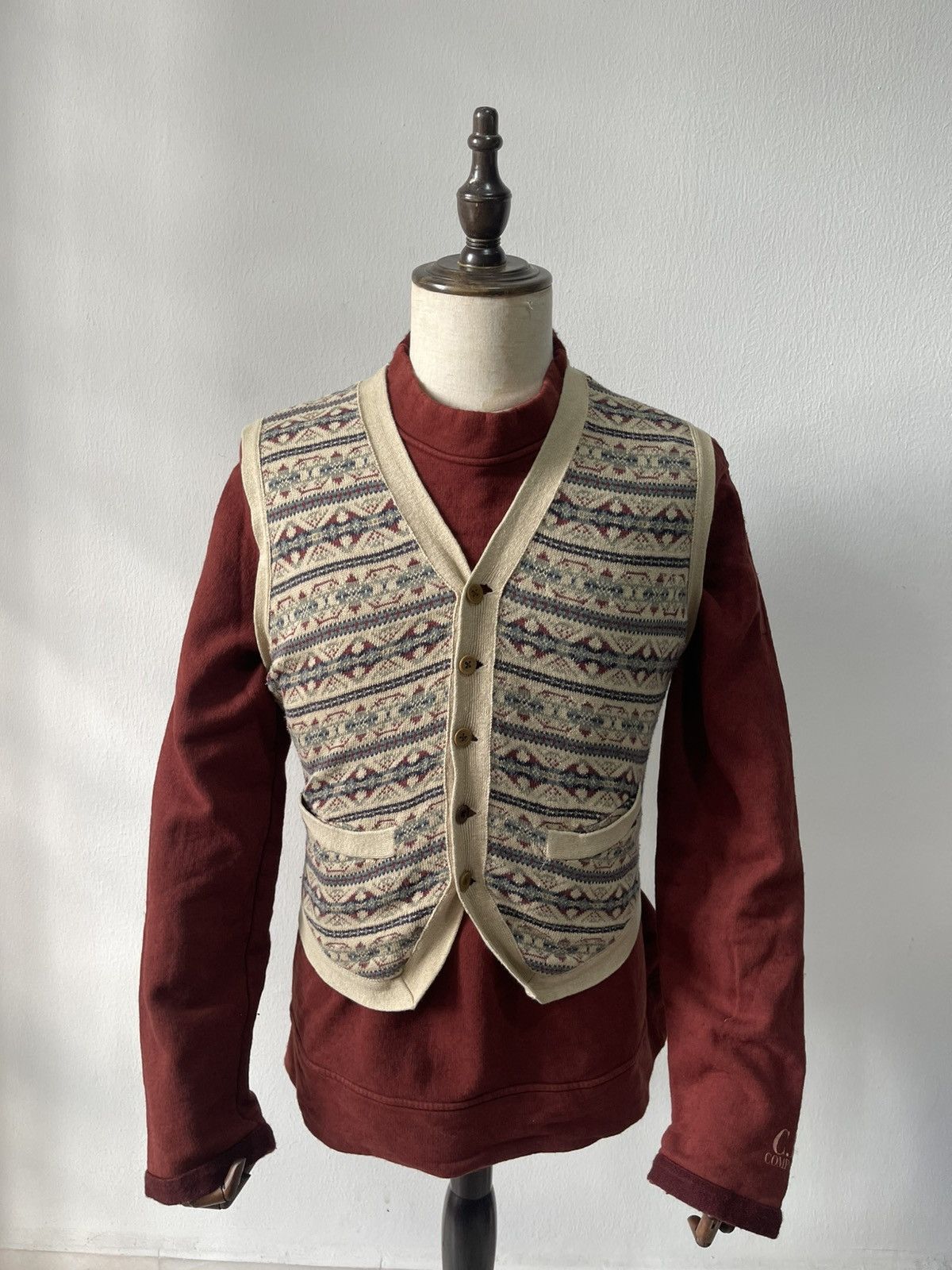 RRL Ralph Lauren Vintage RRL Fair Isle Cotton Vest C1 Size US M / EU 48-50 / 2 - 1 Thumbnail