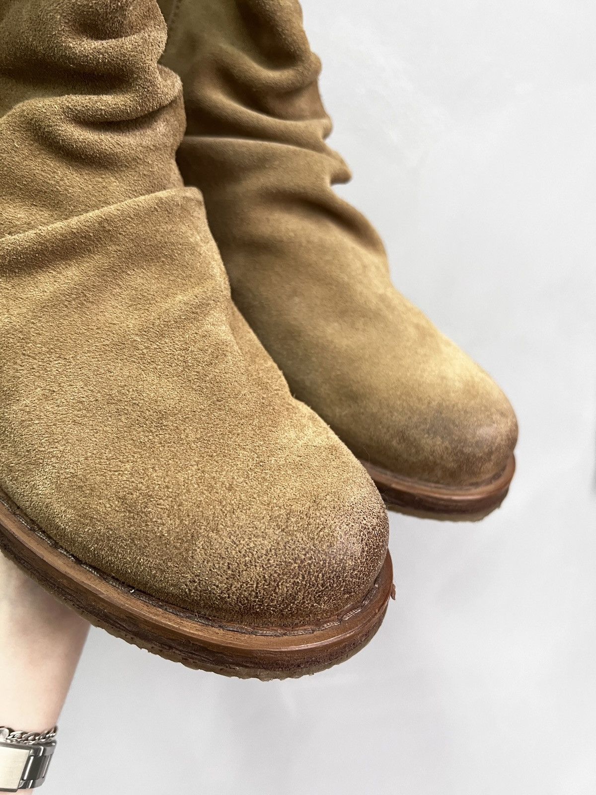 A.S.98 Hedi slimane style suede leather boots hype japanese Size US 7.5 / EU 40-41 - 4 Thumbnail