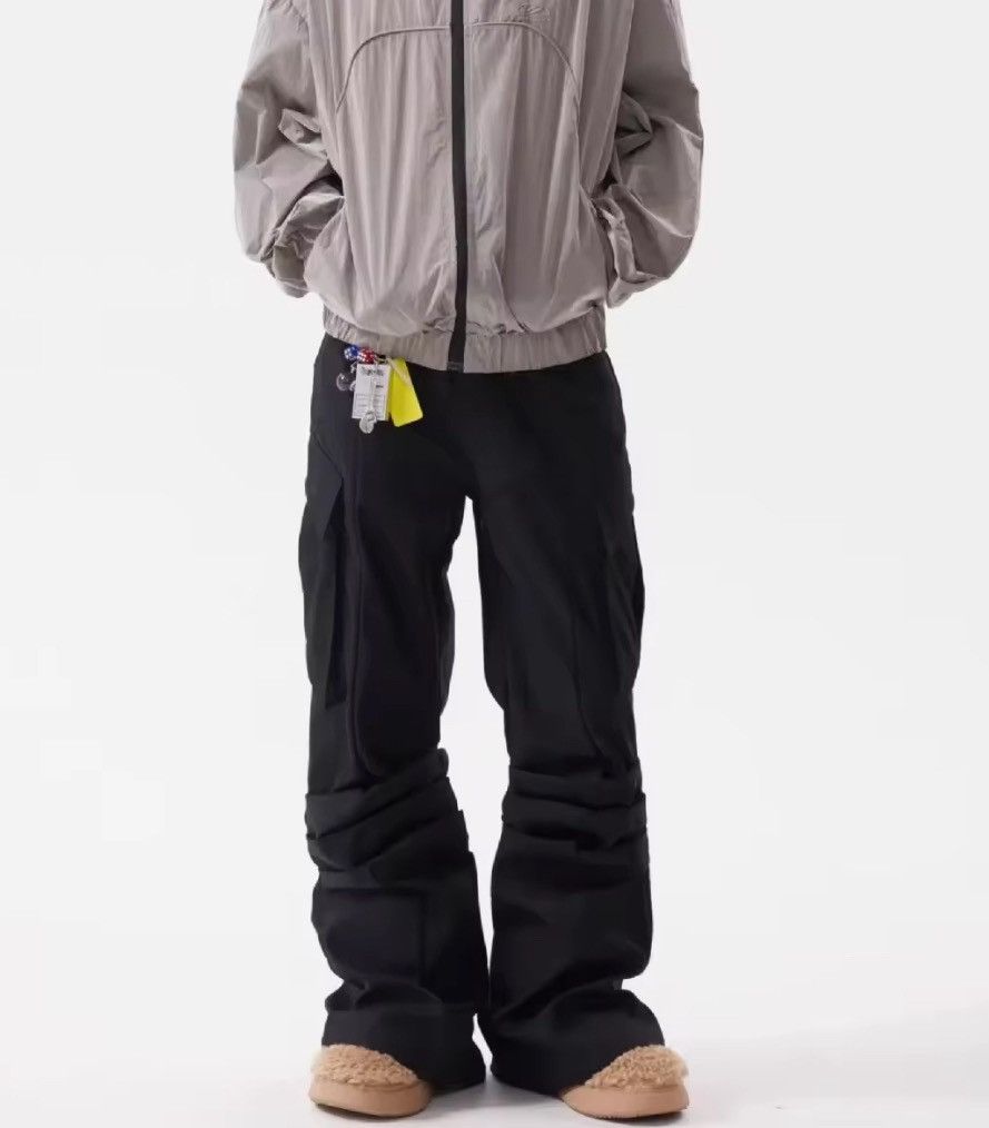 Japanese Brand utility punk bootcut flared cleanfit pleated cargo pants Size US 28 / EU 44 - 4 Thumbnail