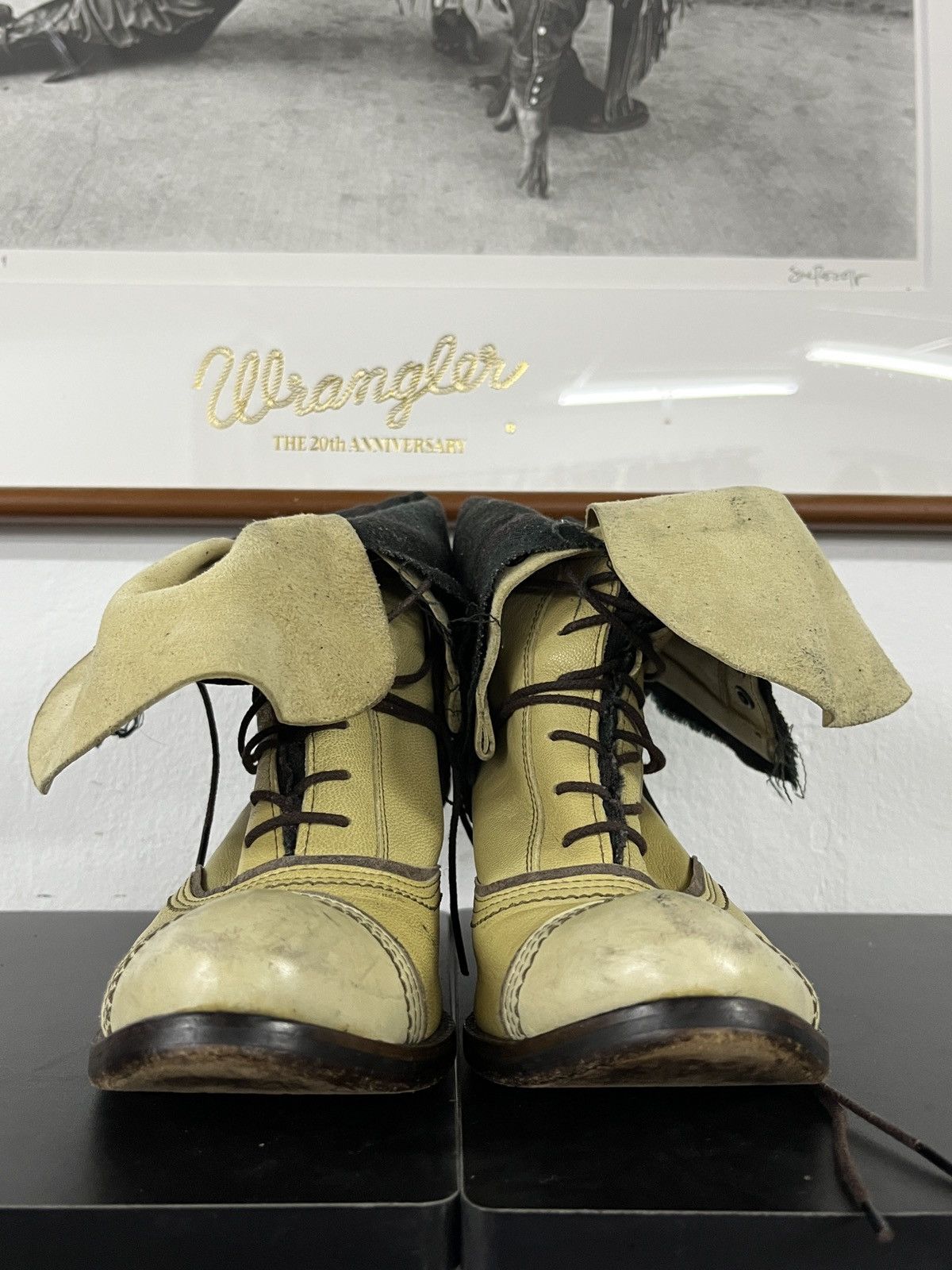 KMRii Vintage Alfredo Bannister Chloe Style Fold Boots With Heels Size US 5 / IT 35 - 18 Thumbnail