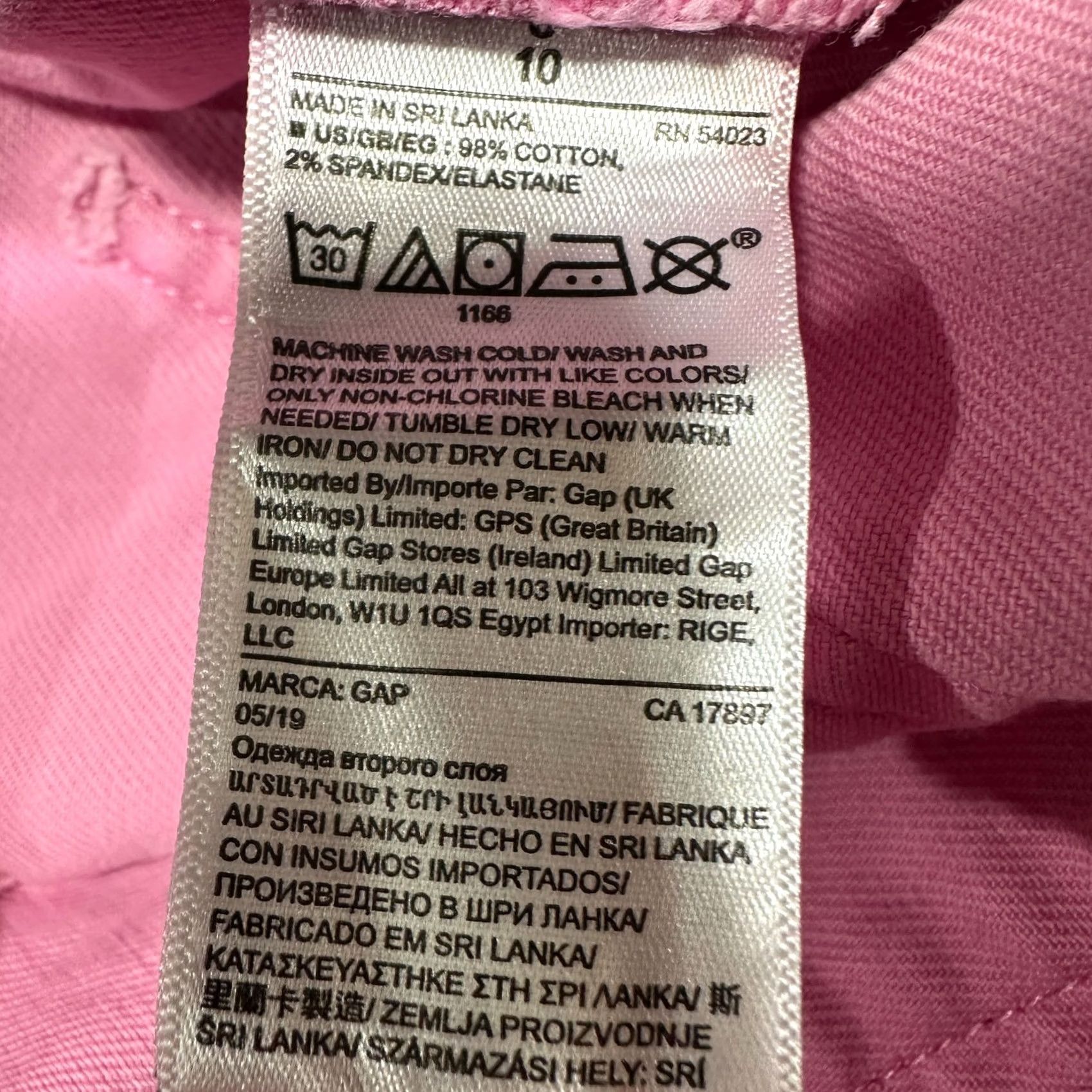 Gap Gap Jeans Wide Leg High Rise Crop Pink Cotton Stretch Pockets Size 6 Womens Size 28" / US 6 / IT 42 - 7 Thumbnail