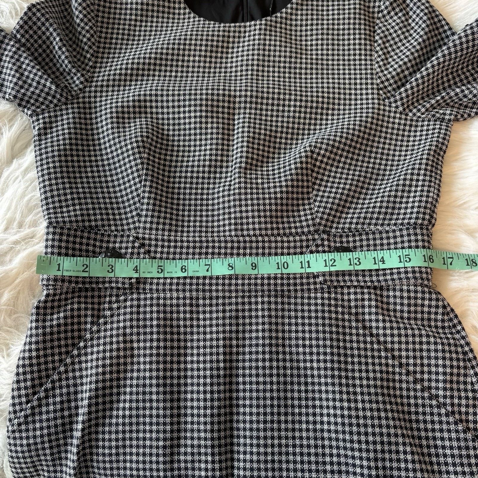 Veronica Beard Teddi Sheath Dress Black & White Check