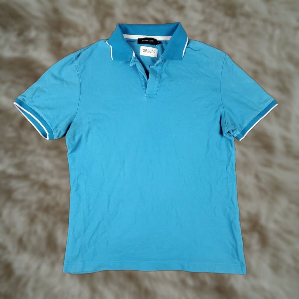 BUGATCHI VINTAGE Bugatchi Polo Shirt Mens Small Blue Casual Short Sleeve Cotton Size US S / EU 44-46 / 1 - 1 Thumbnail