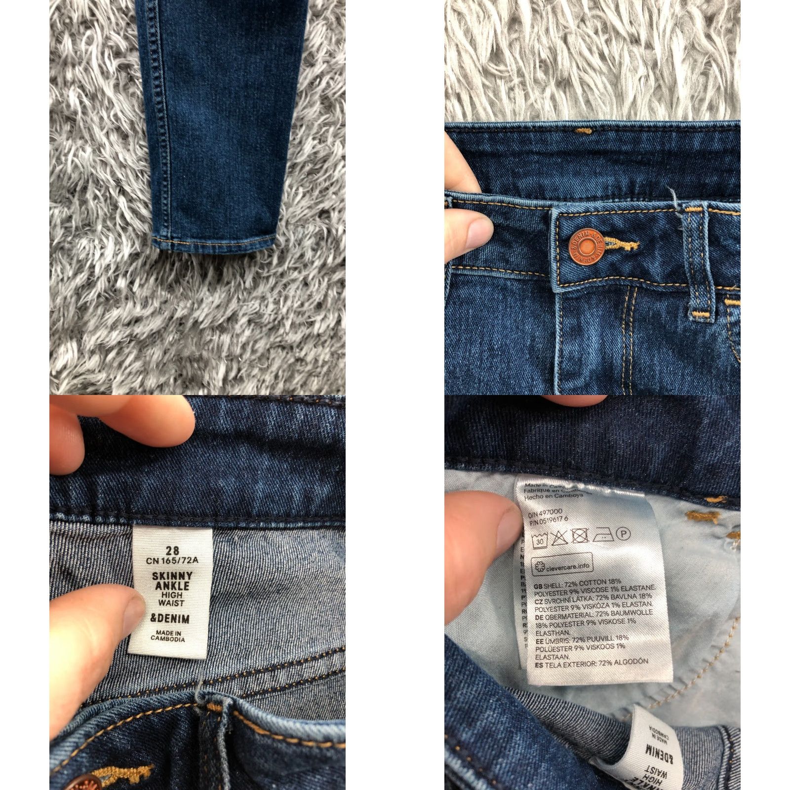 H&M H&M High Waist Skinny Ankle Jeans Size 28 Womens Medium Wash Blue Jeans Size 28" / US 6 / IT 42 - 8 Thumbnail