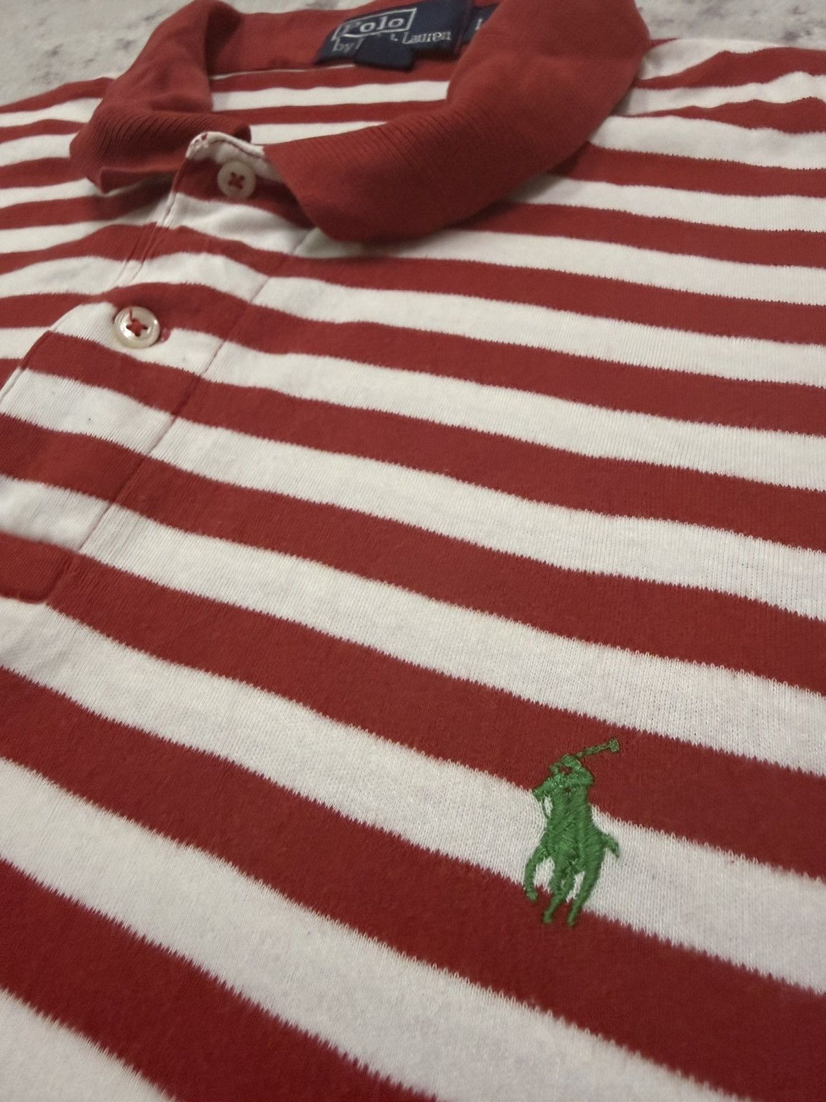 Polo Ralph Lauren Polo by Ralph Lauren Strip Collar Polo Tshirt Size US XL / EU 56 / 4 - 5 Thumbnail