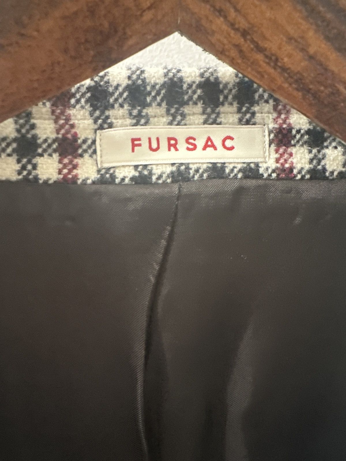 De Fursac Checked wool/cashmere sport coat Size 38R - 2 Thumbnail