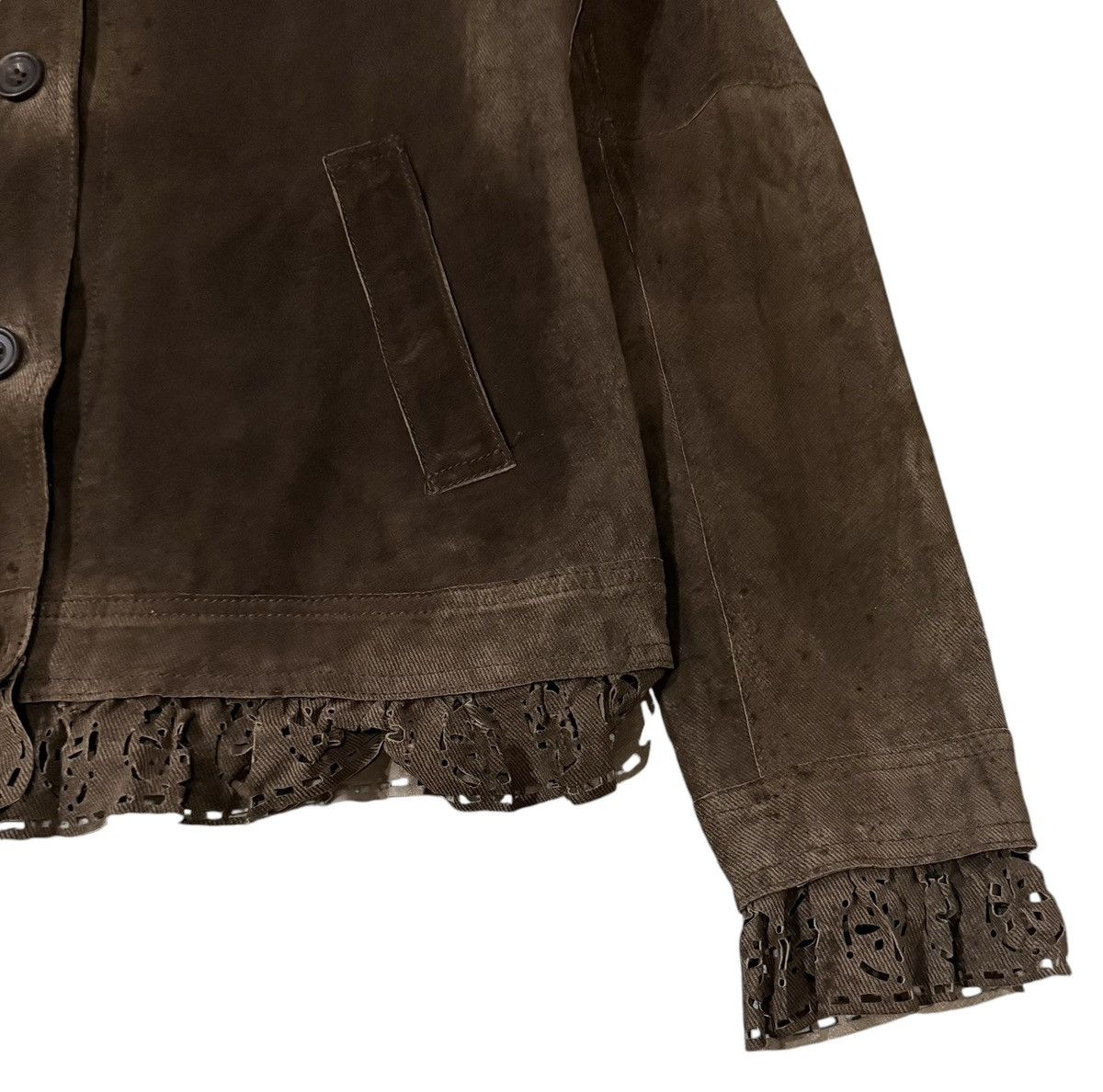 Romeo Gigli Vintage Romeo Gigli Fringe Layered Pigskin Leather Jacket Size S / US 4 / IT 40 - 3 Thumbnail