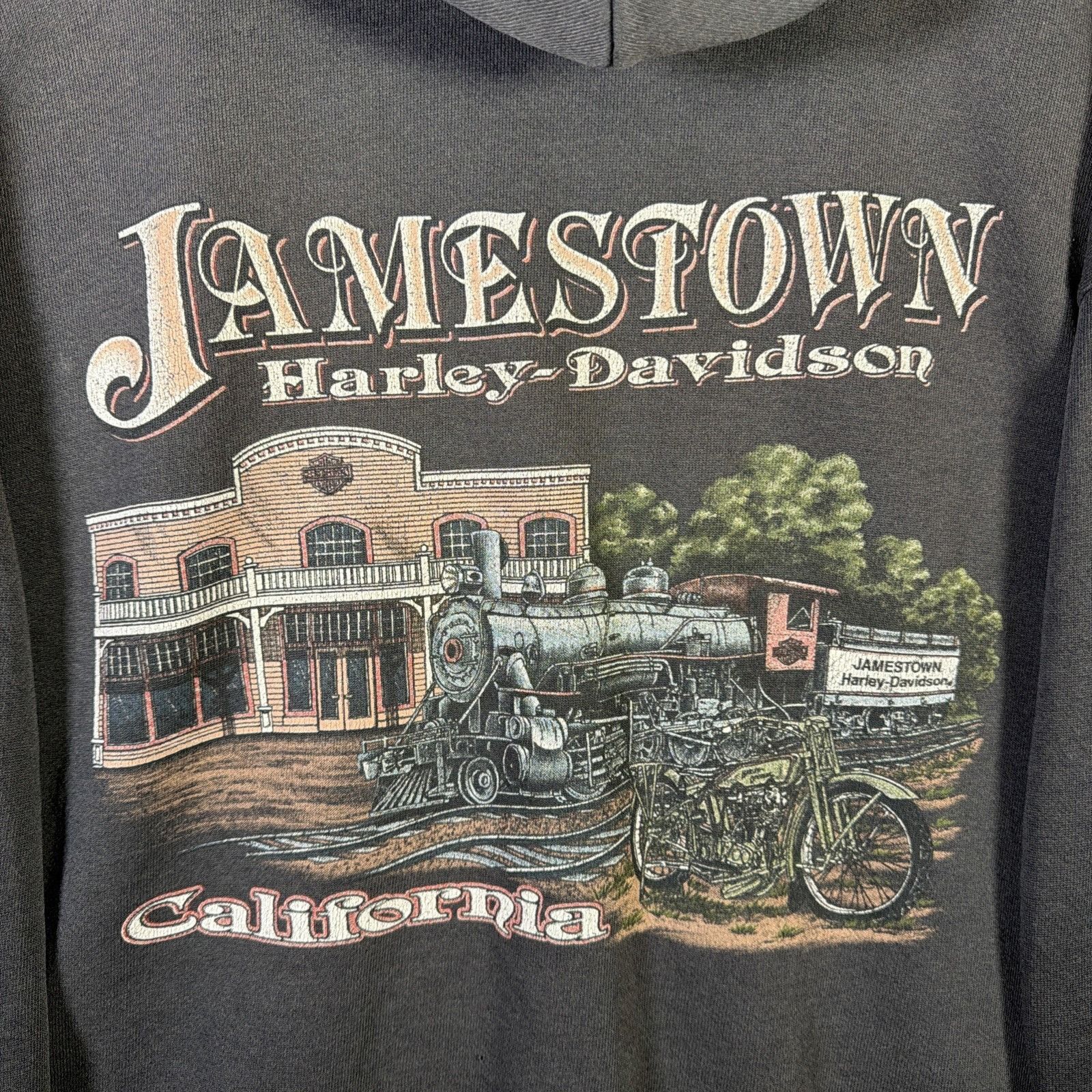 Harley Davidson Vintage Harley Davidson Hoodie Mens 2XL Black 90s Flames Size US XXL / EU 58 / 5 - 9 Thumbnail