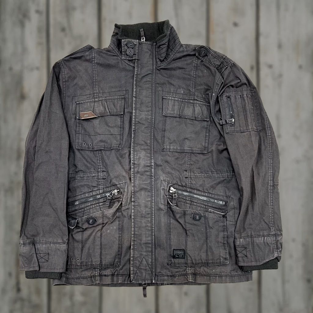 Vintage Fox Racing Jacket Mens XL Gray Ripstop Full Zip Riding Motorcycle Jacket Size US XL / EU 56 / 4 - 1 Thumbnail
