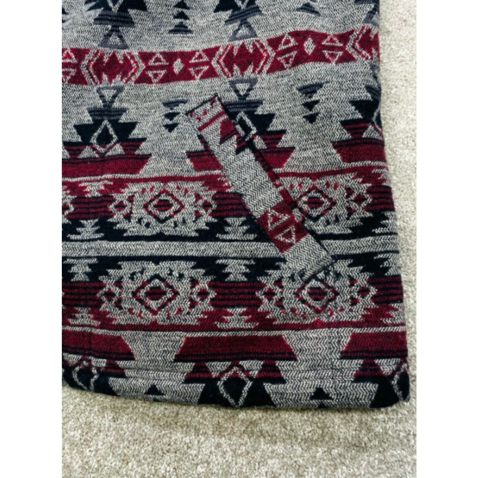 Vintage Duluth Trading Women's 3XL Sherpa Festivest Vest Southwest Fair Isle Red Gray Size XXL / US 16-18 / IT 52-54 - 3 Thumbnail