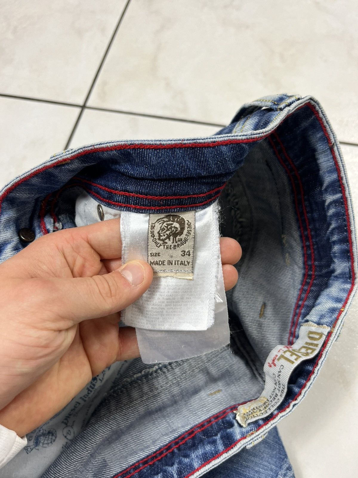 Diesel × Vintage Vintage Diesel safado distressed denim y2k washed jeans pant Size US 34 / EU 50 - 19 Thumbnail